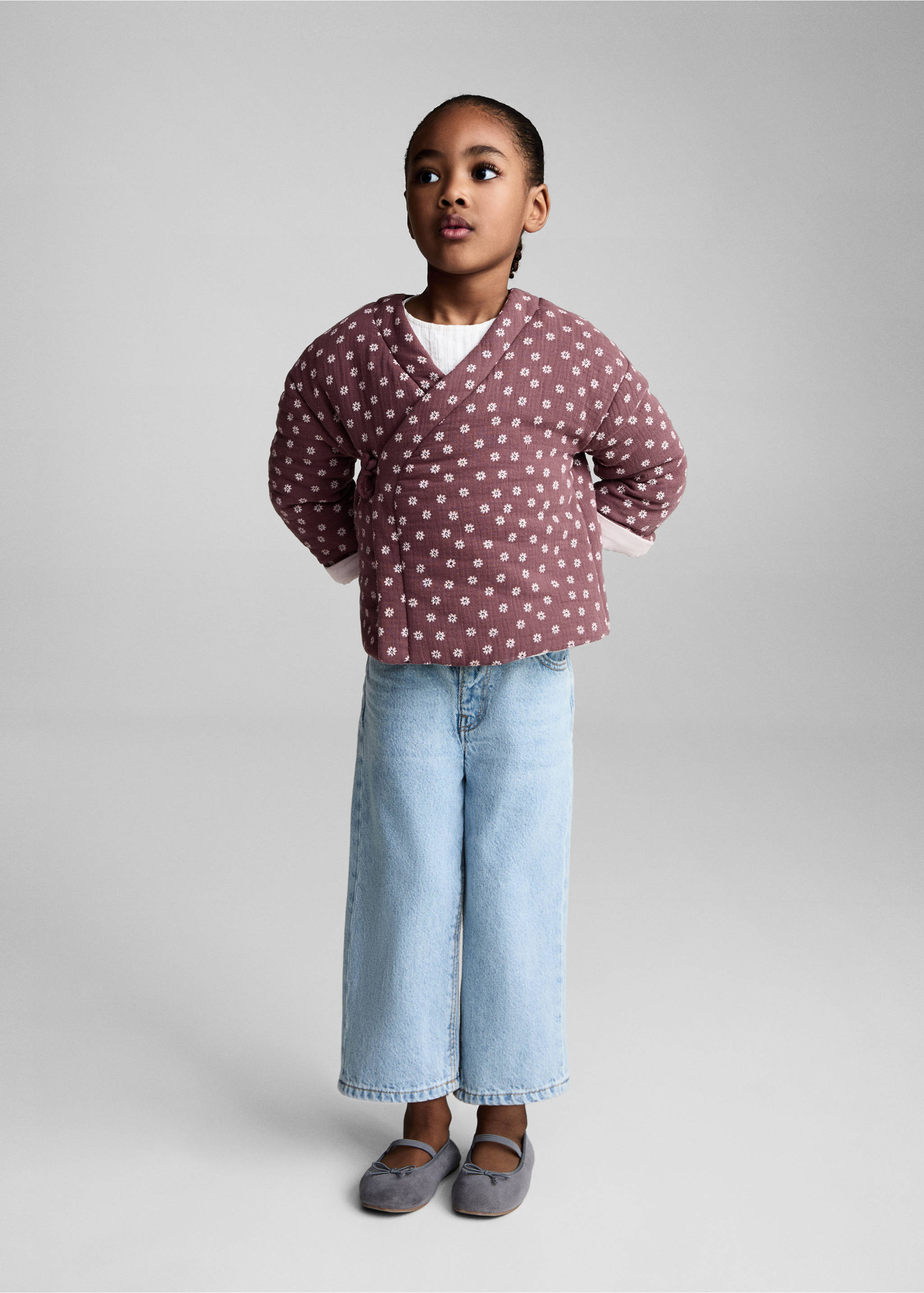 Floral print jacket - General plane, Maroon. Ref: 87090634-00.
