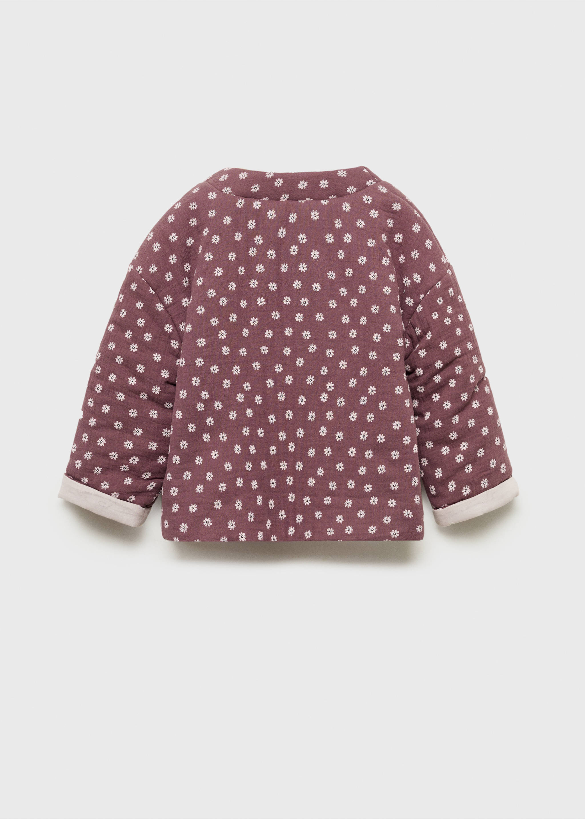 Floral print jacket - Reverse of the article, Maroon. Ref: 87090634-00.