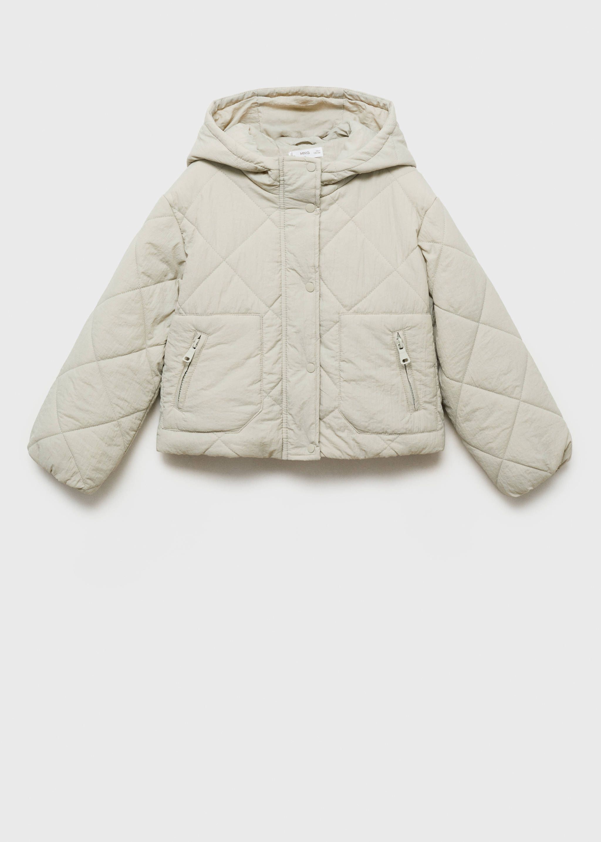 Jachetă matlasată cu glugă - Articol fără model