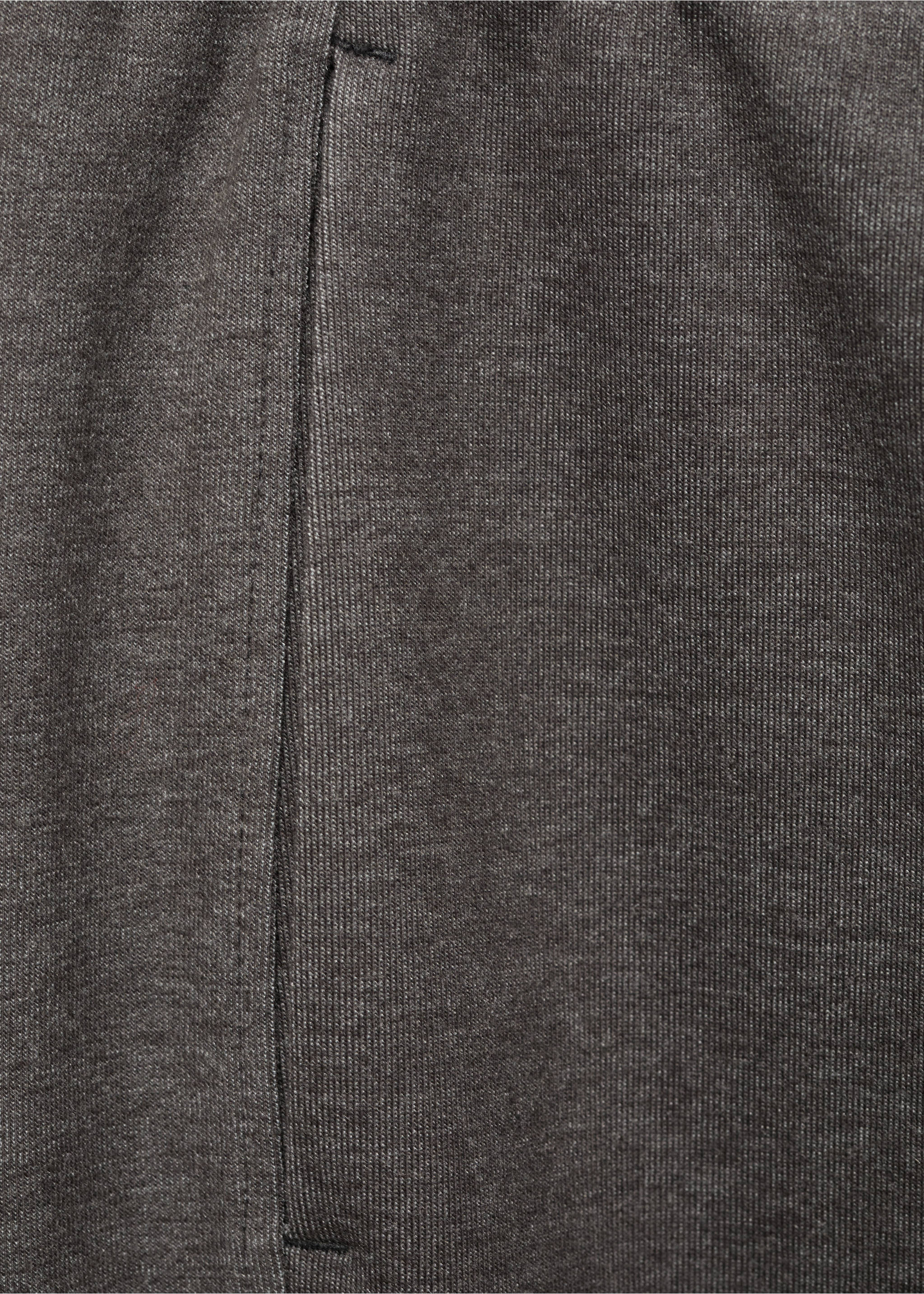 Jogging coton détail brodé - Détail de l'article 8, Gris chiné moyen. Ref: 87090642-00.