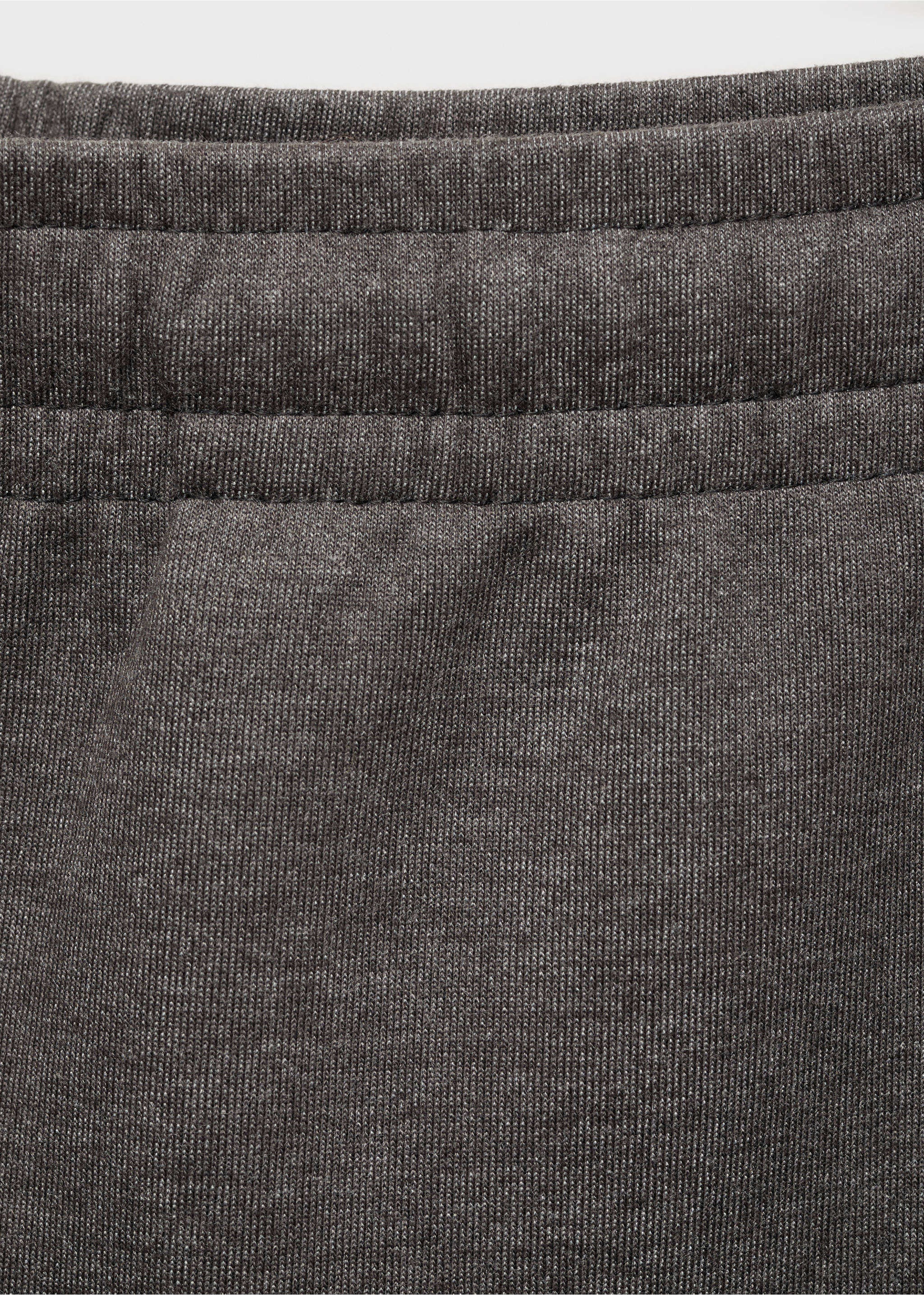 Jogging coton détail brodé - Détail de l'article 0, Gris chiné moyen. Ref: 87090642-00.