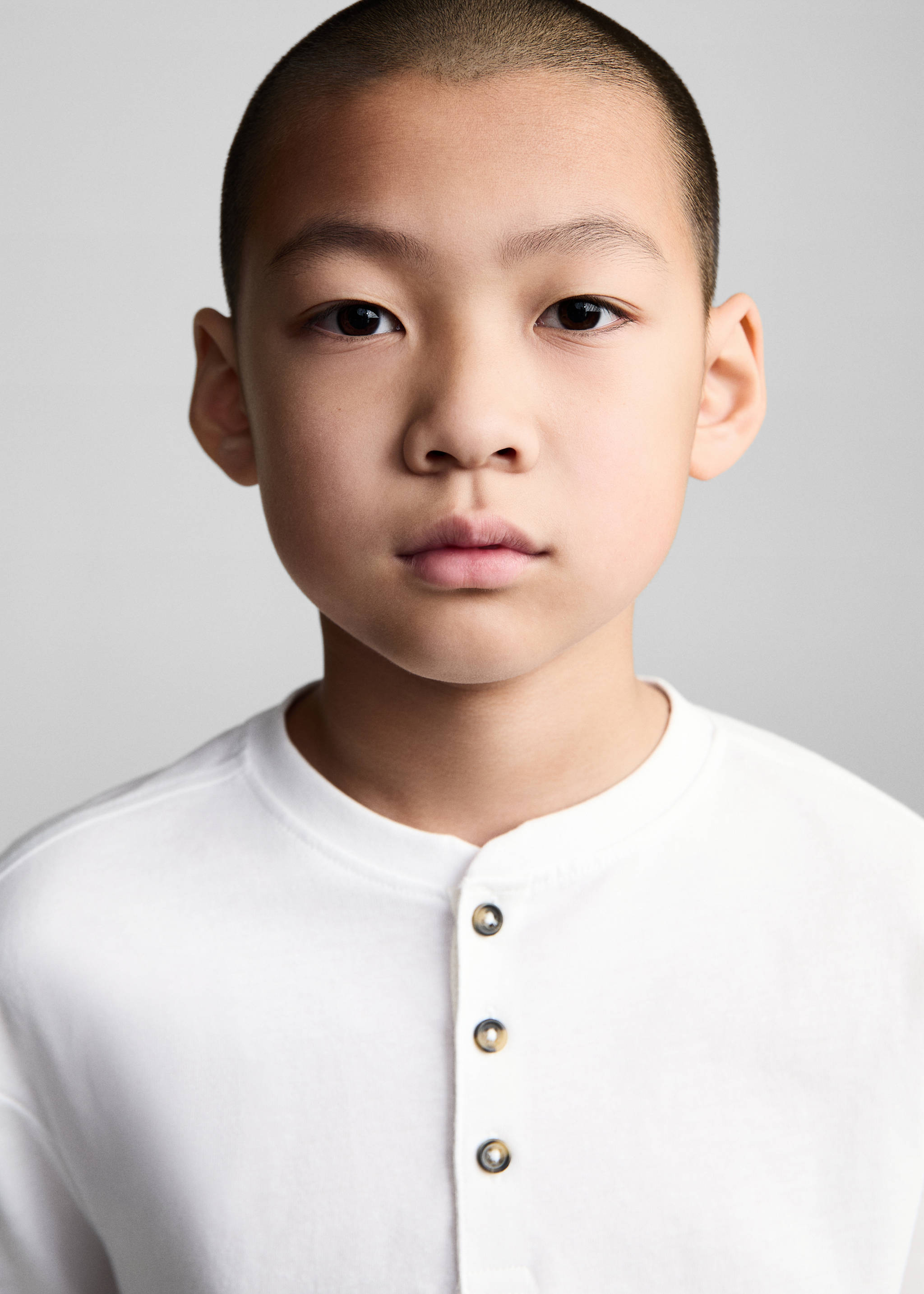 Long sleeve cotton t-shirt - Details of the article 1, Off White. Ref: 87090647-00.