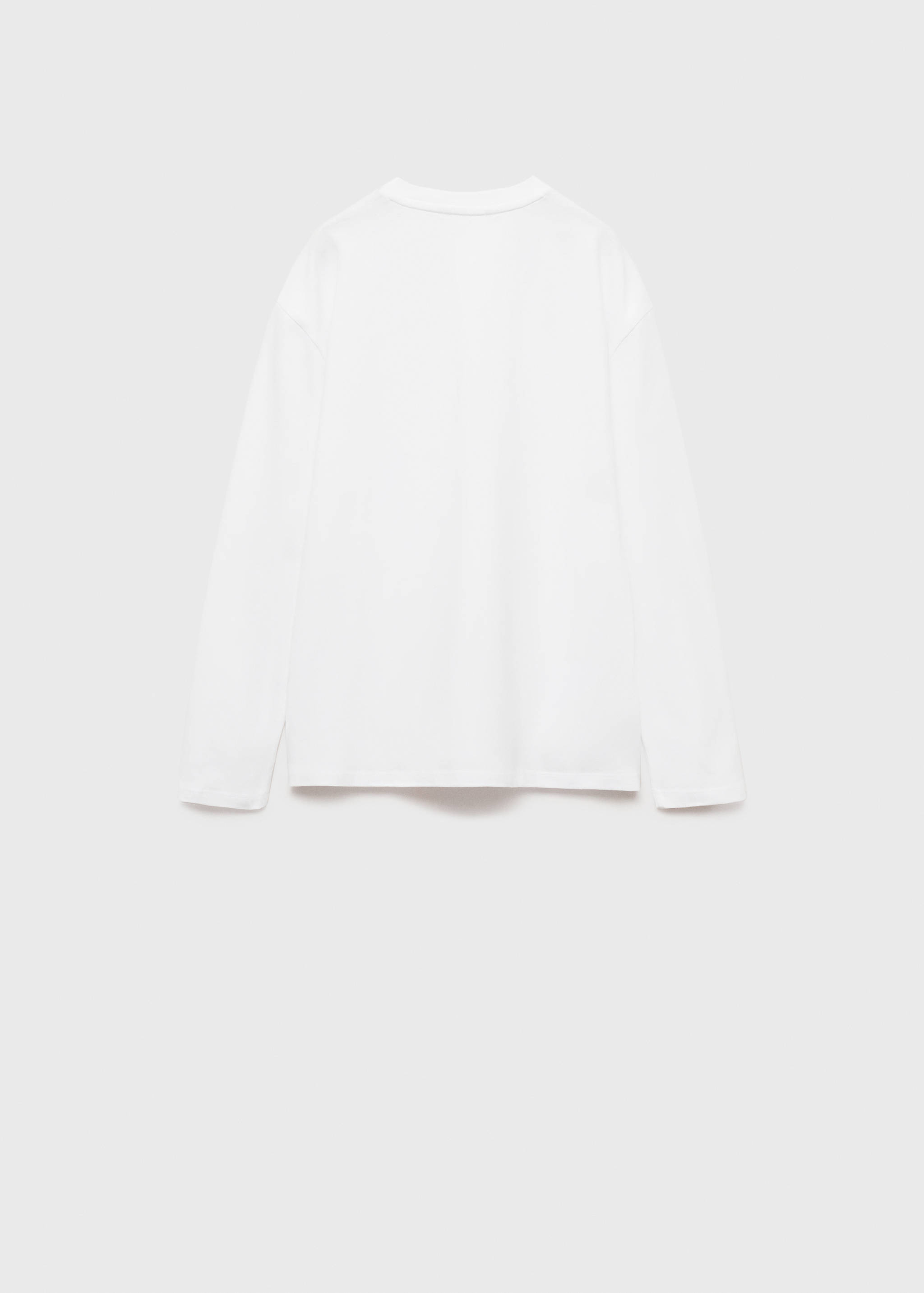 Long sleeve cotton t-shirt - Reverse of the article