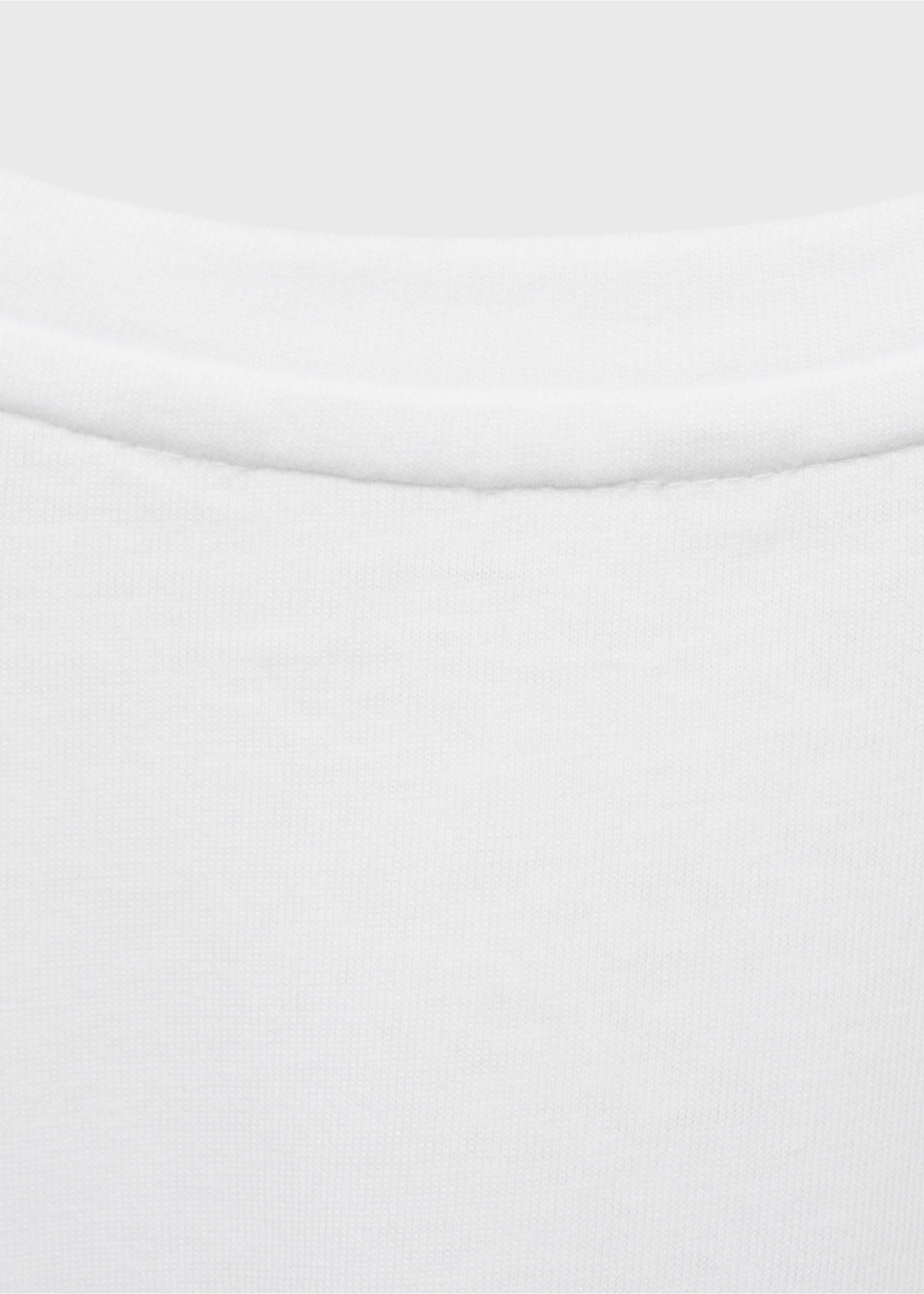 Long sleeve cotton t-shirt - Details of the article 0, Off White. Ref: 87090647-00.