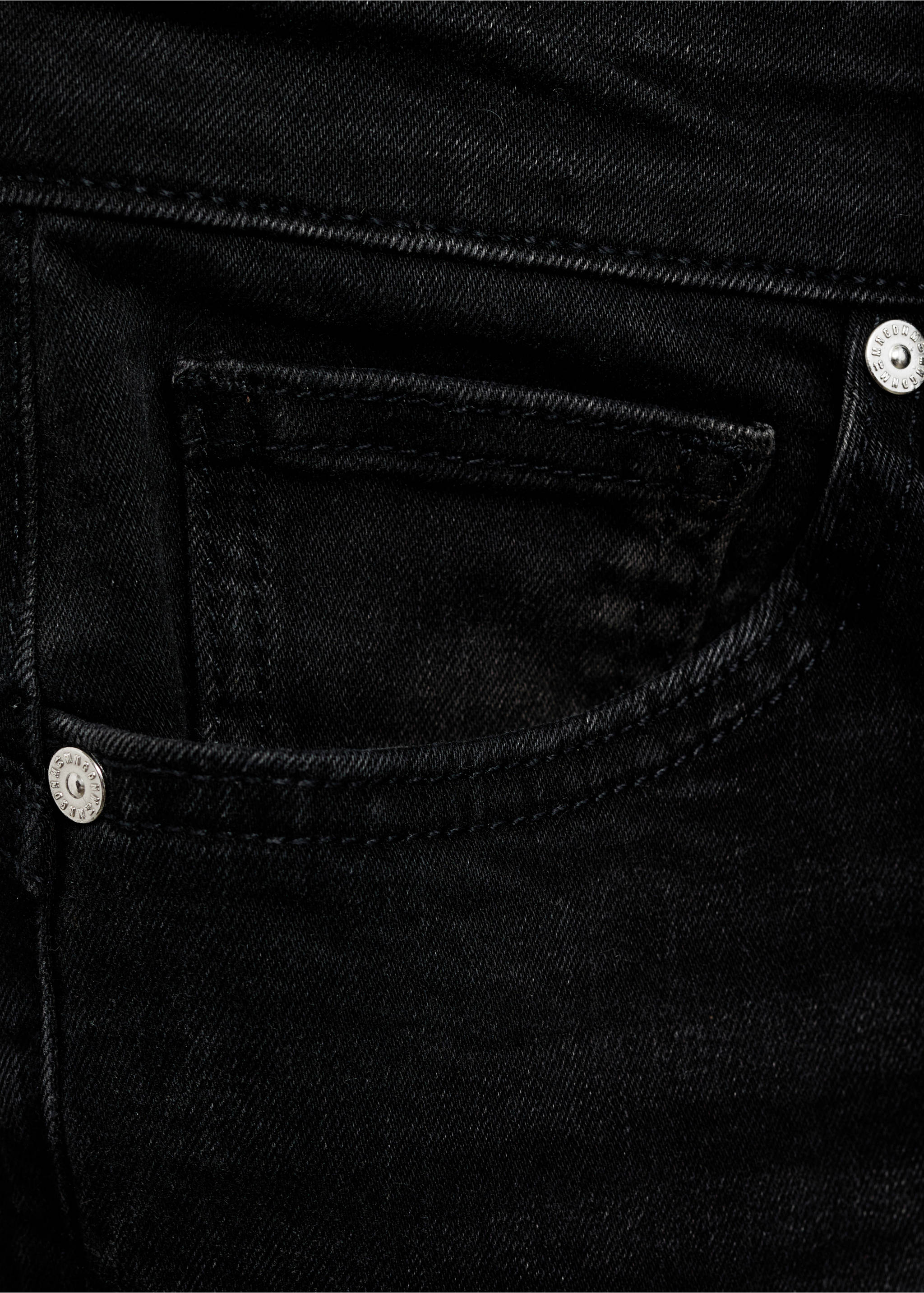 Push-up low-rise skinny jeans - Details of the article 0, Black denim. Ref: 87090648-00.