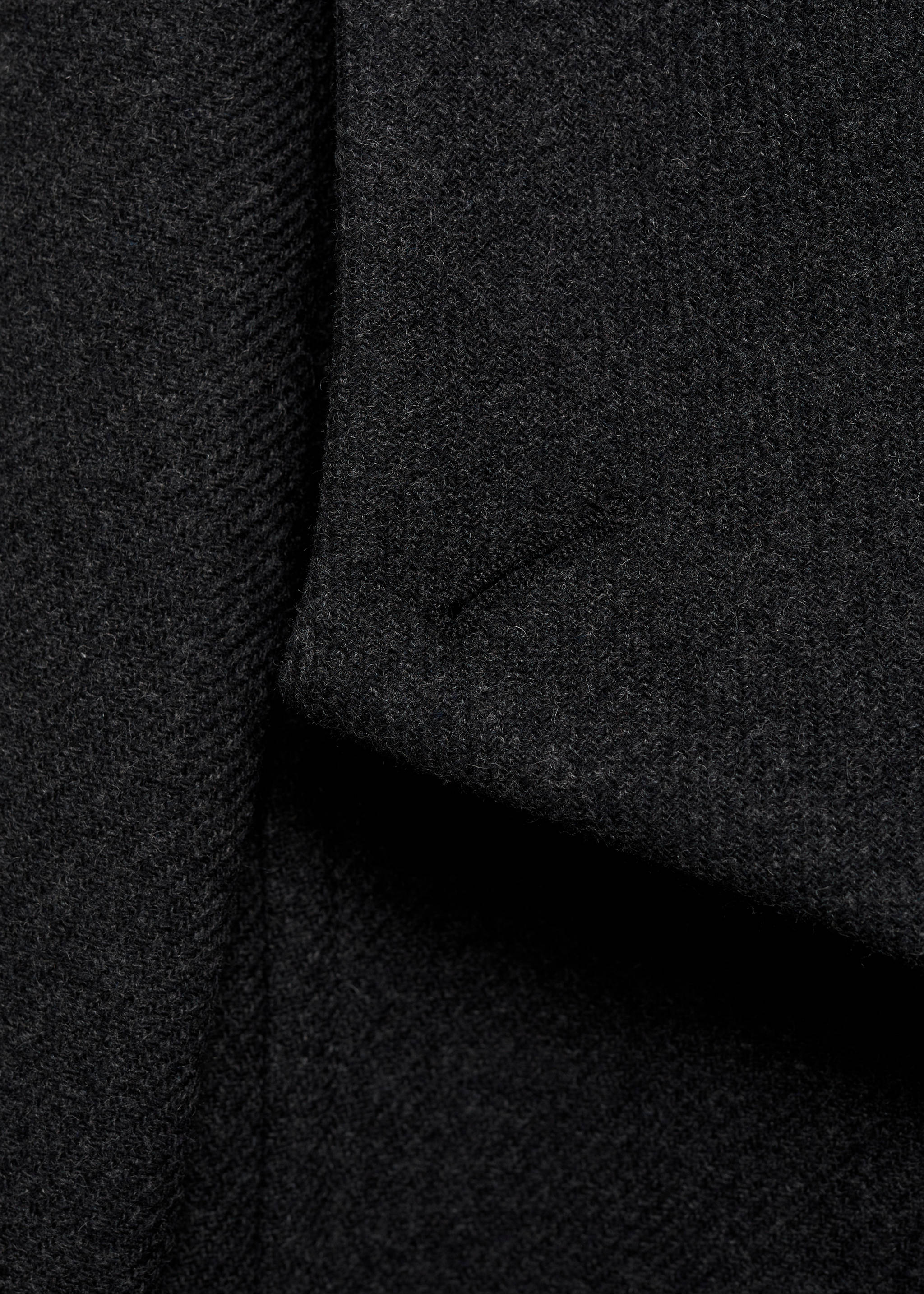 Woollen coat with belt - Details of the article 0, Grey. Ref: 87090649-00.
