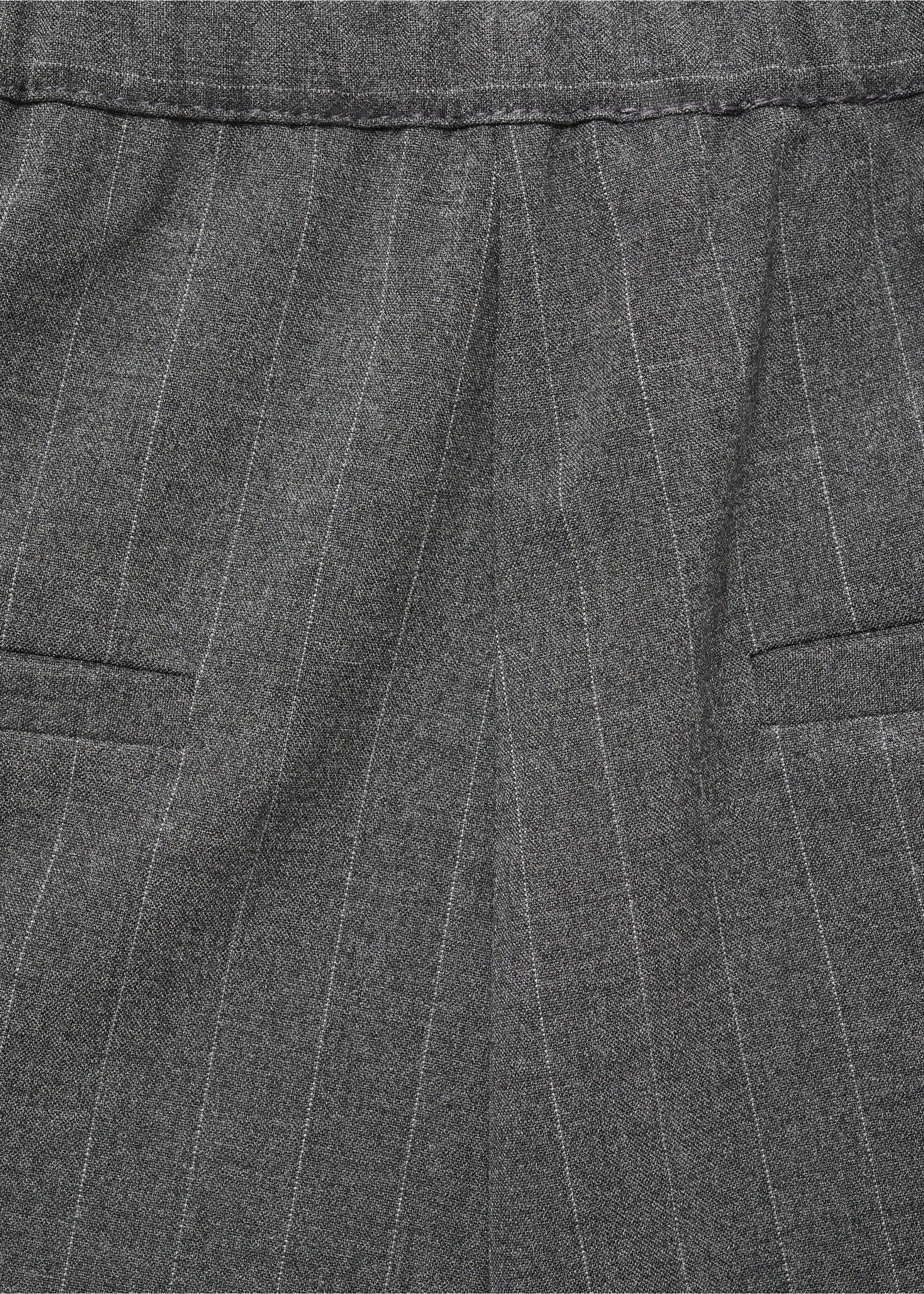 Chalk-stripe straight trousers - Details of the article 0, Grey. Ref: 87090651-00.
