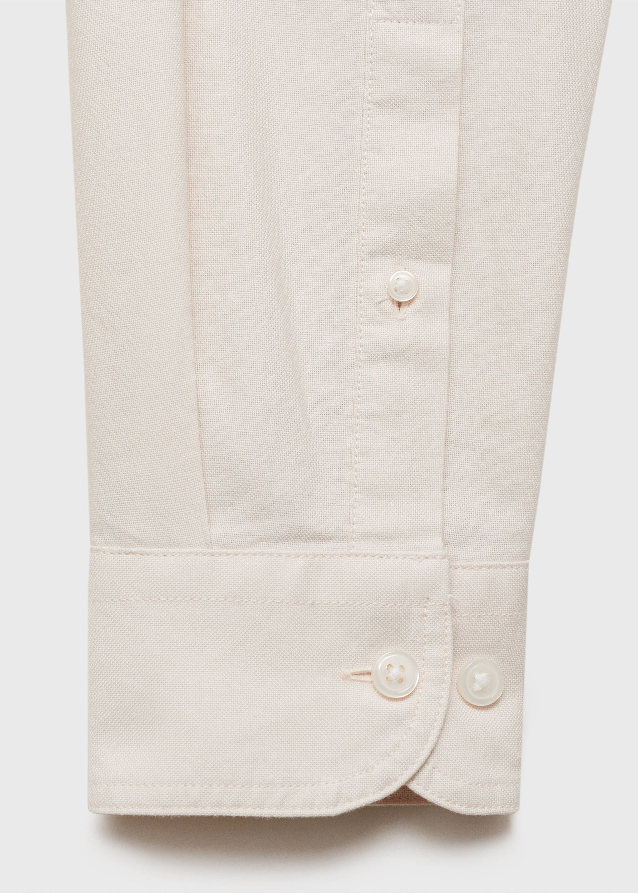 100% cotton Oxford shirt with logo - Details of the article 0, Ecru. Ref: 87090653-00.