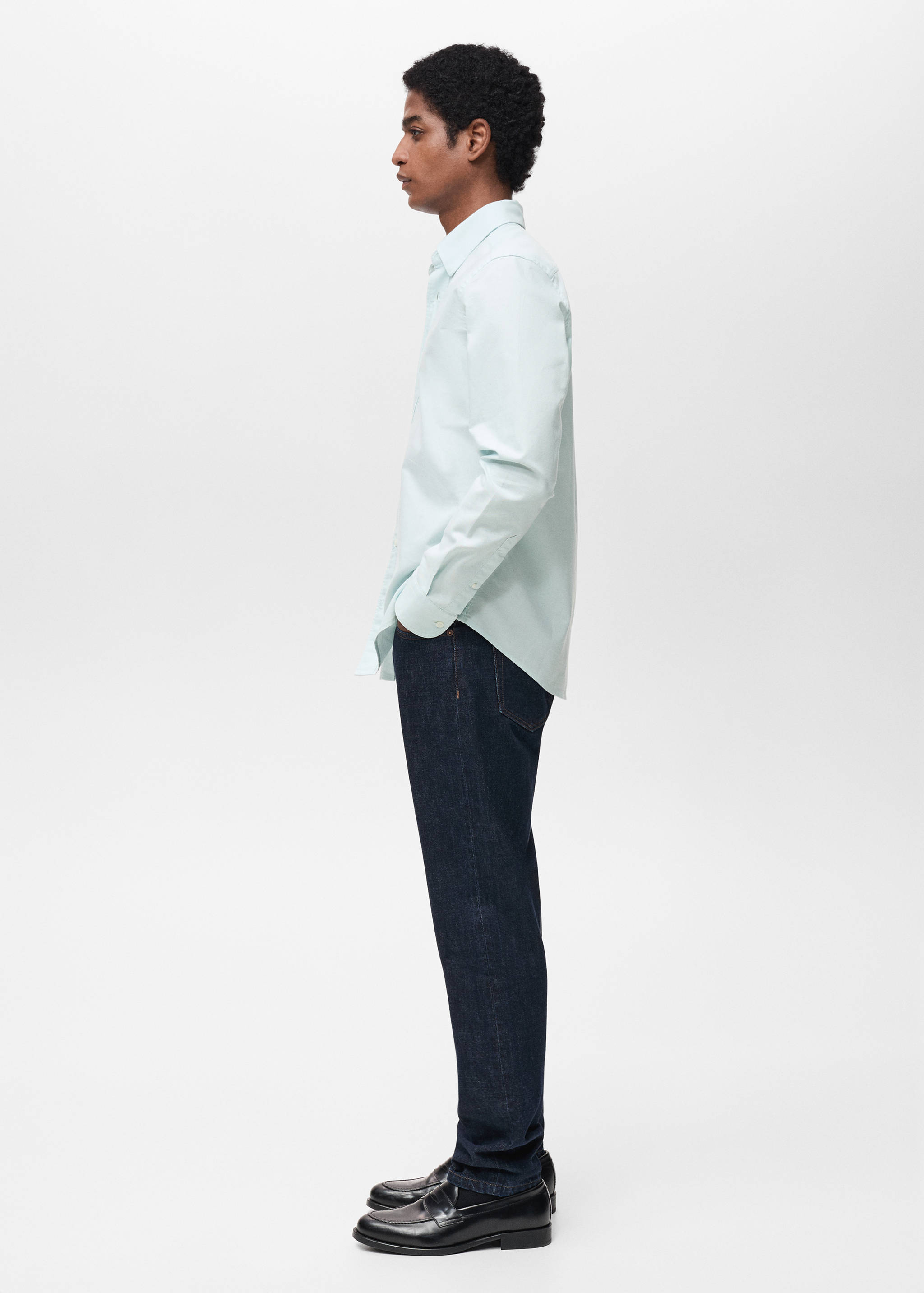 100% cotton Oxford shirt with logo - Details of the article 2