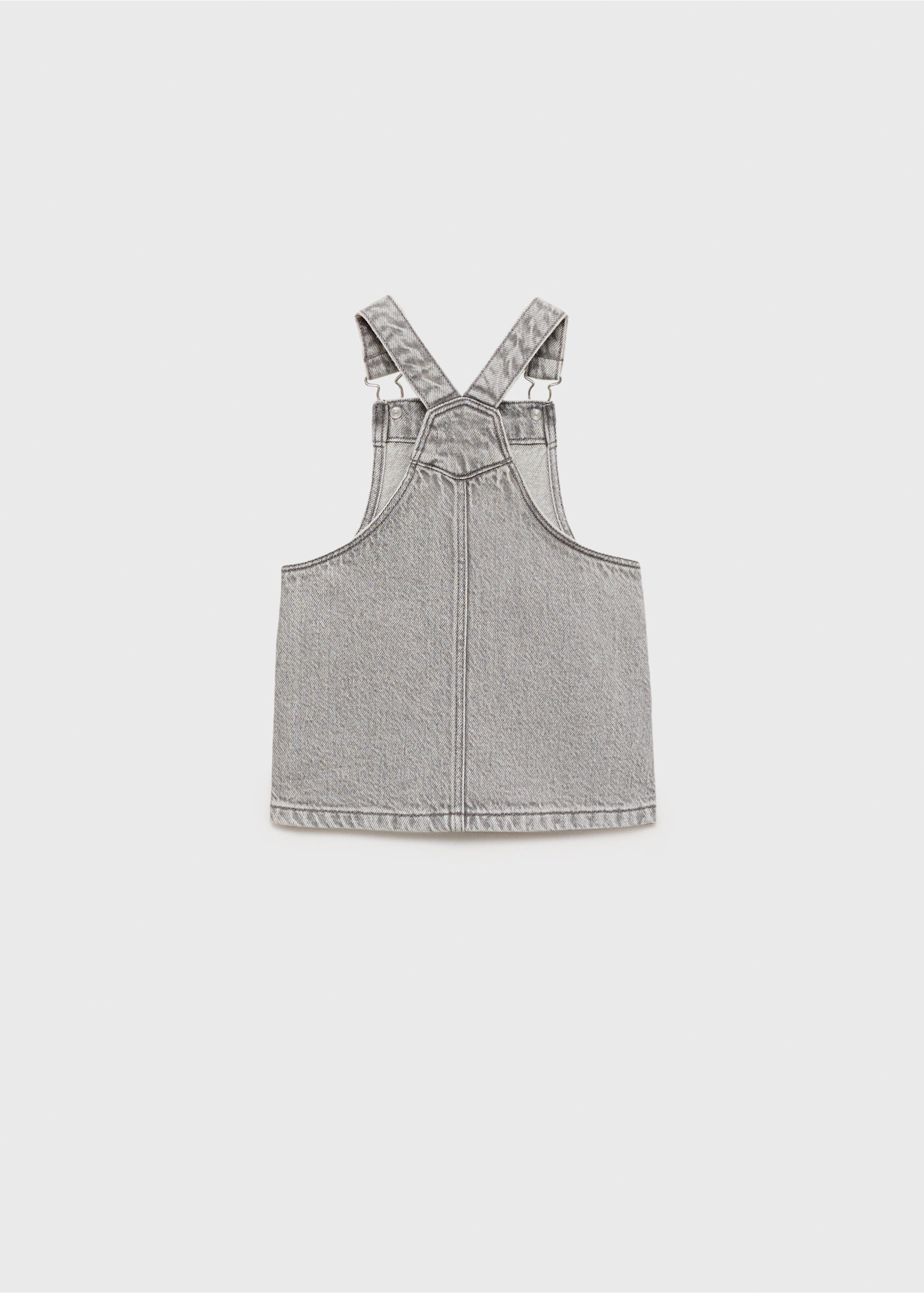 Robe chasuble courte en jean - Verso de l’article, Gris denim. Ref: 87091045-00.
