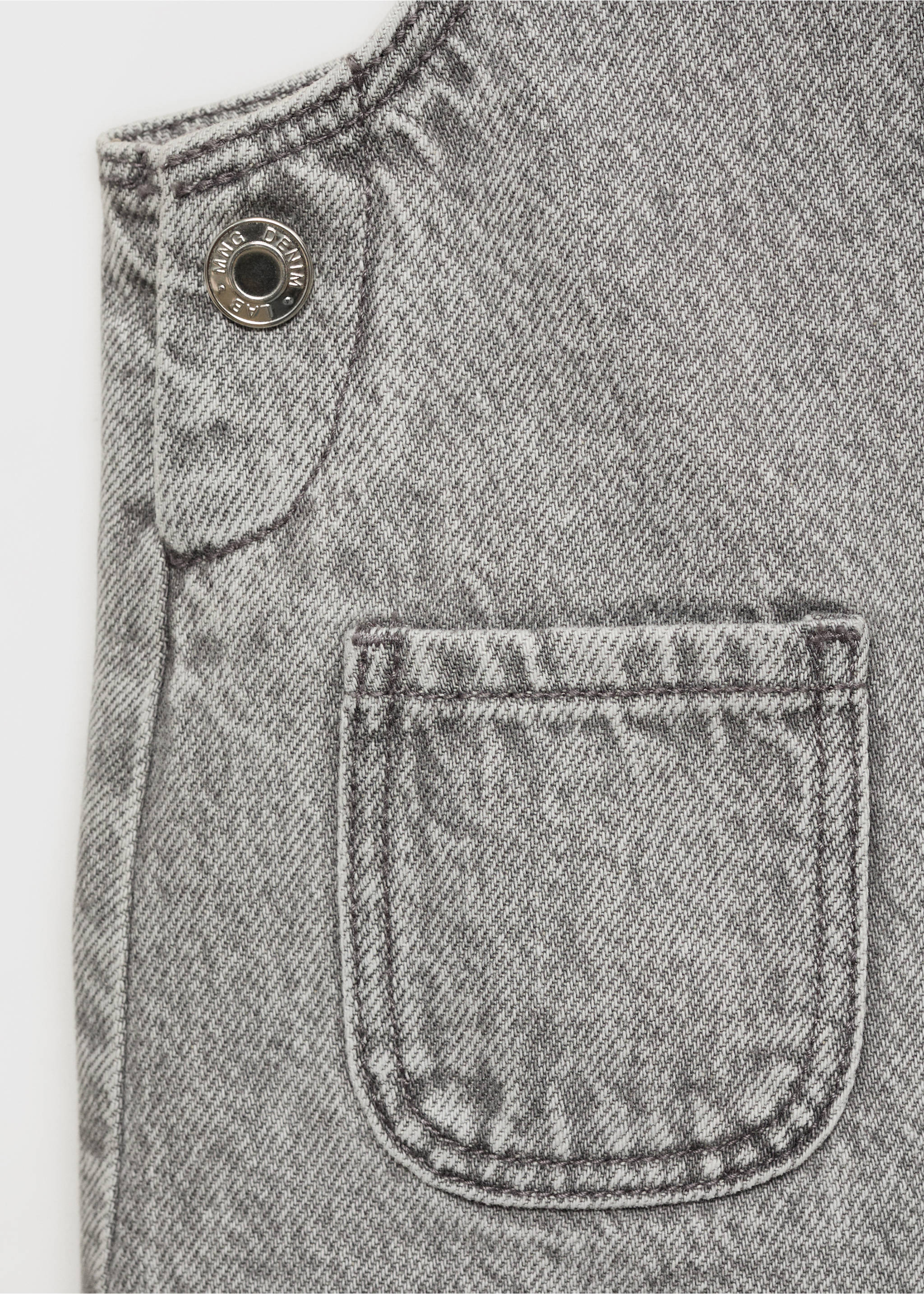 Robe chasuble courte en jean - Détail de l'article 0, Gris denim. Ref: 87091045-00.