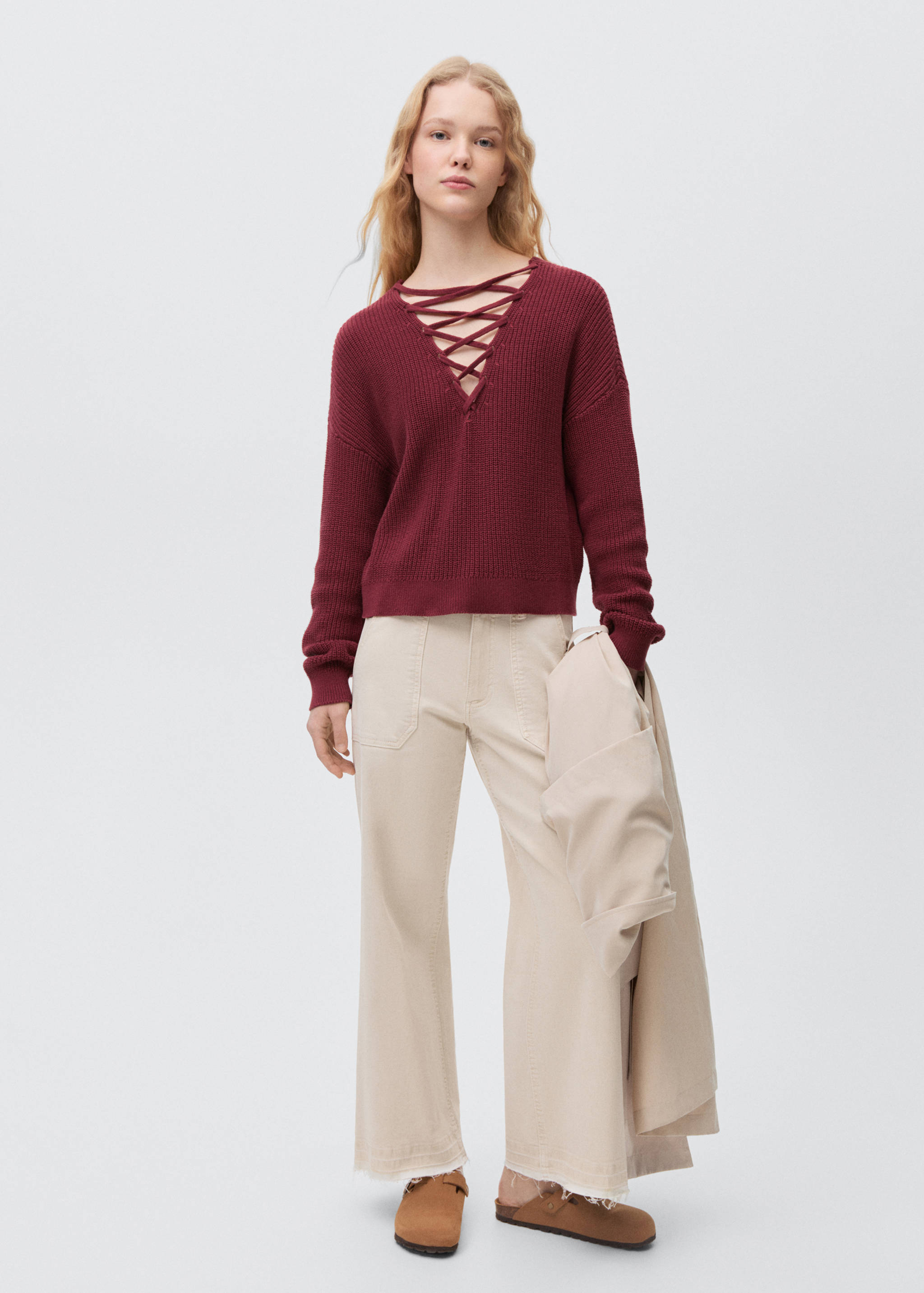 Culotte jeans with pockets - General plane