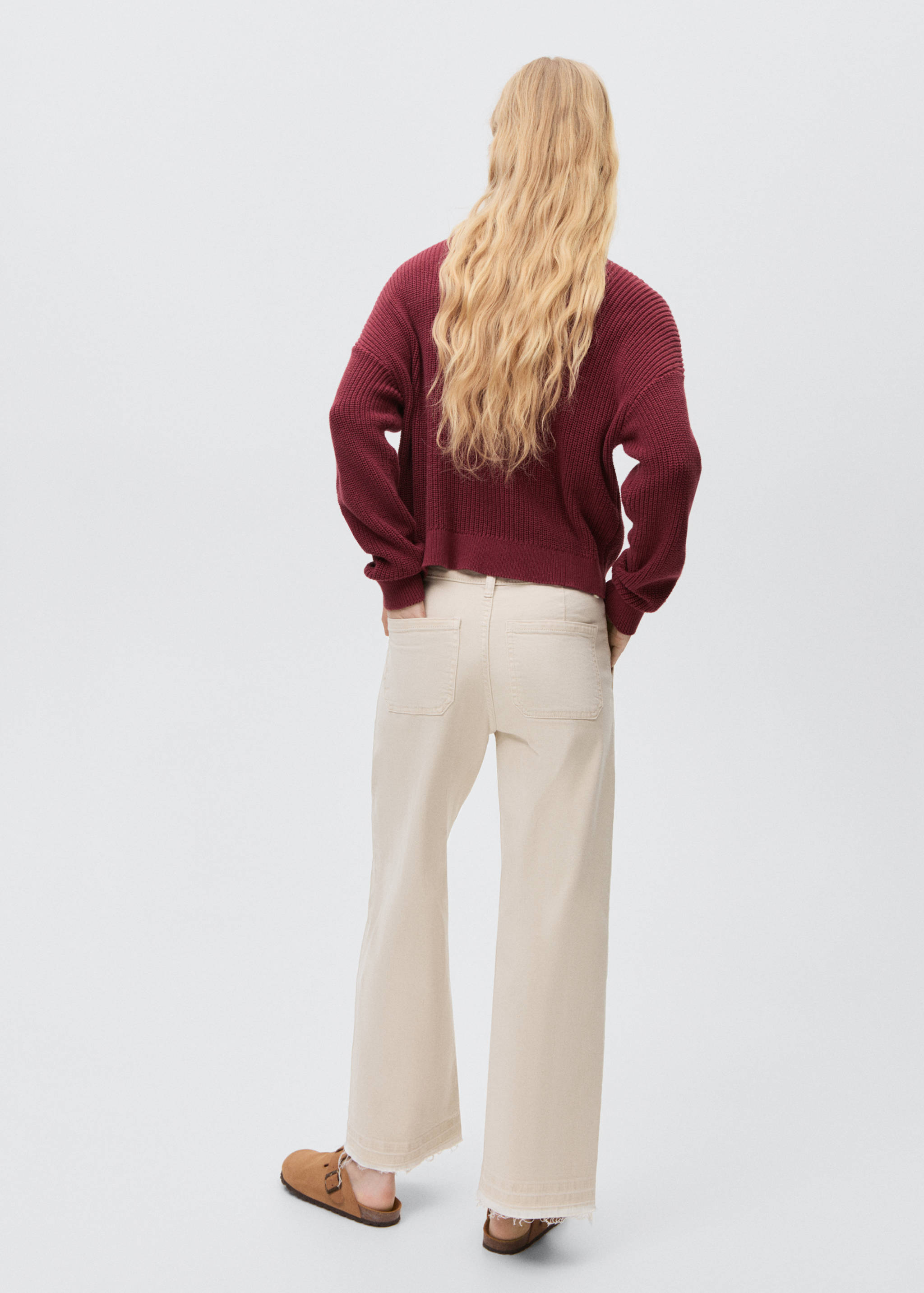 Culotte jeans with pockets - Reverse of the article