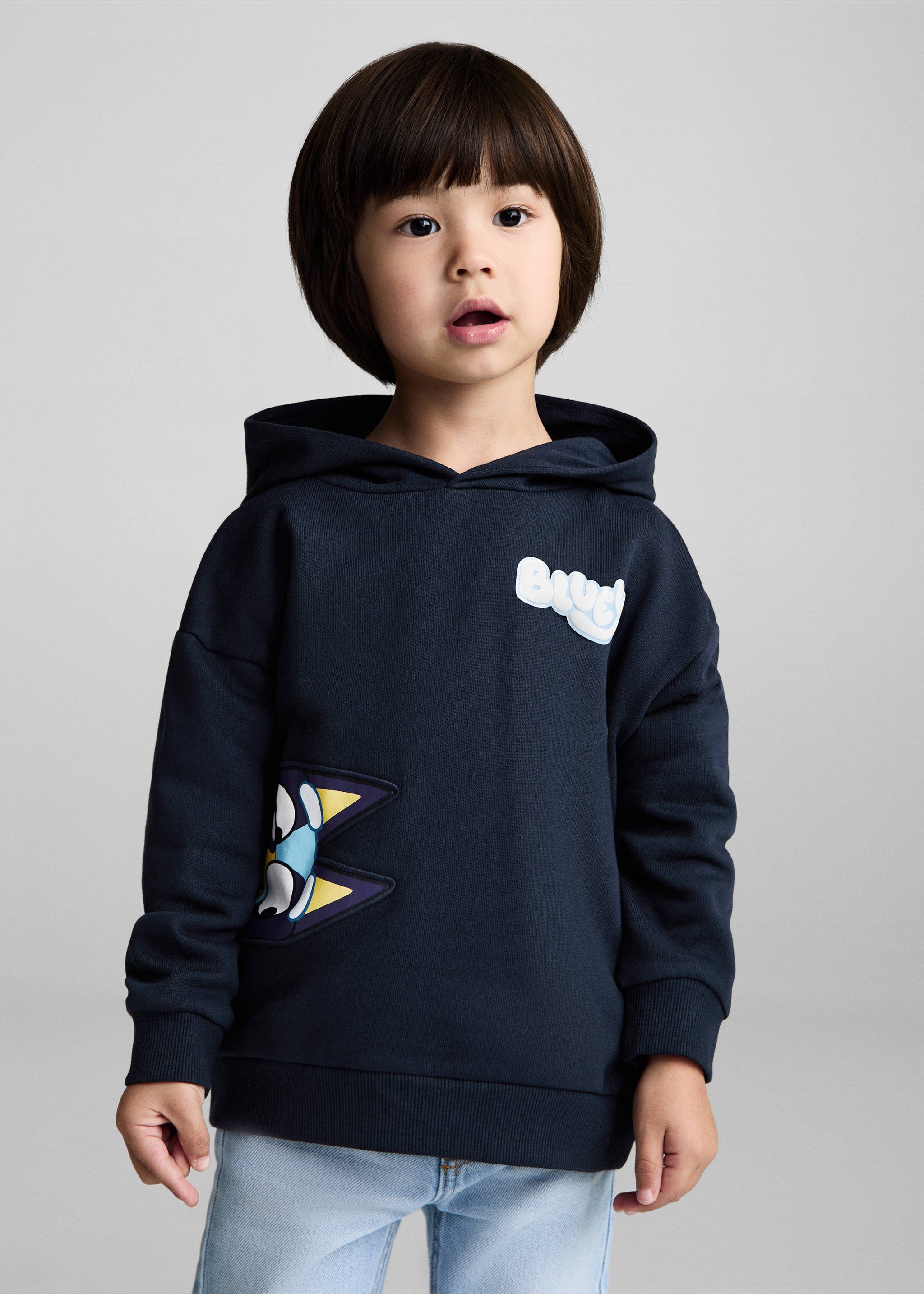 Bluey-print sweatshirt - Medium plane, Dark Navy. Ref: 87091047-00.