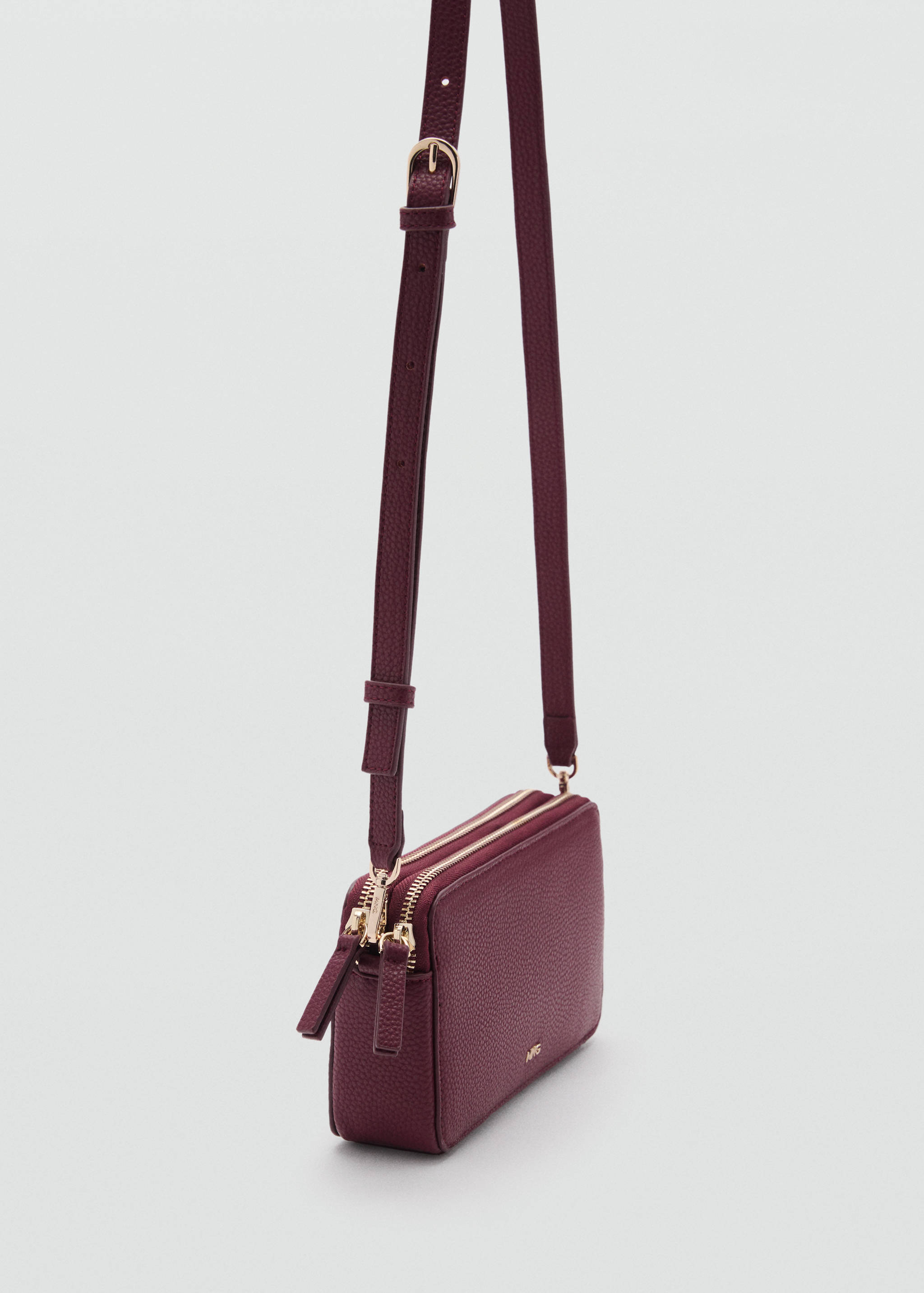 Shoulder bag with double zip - Medium plane