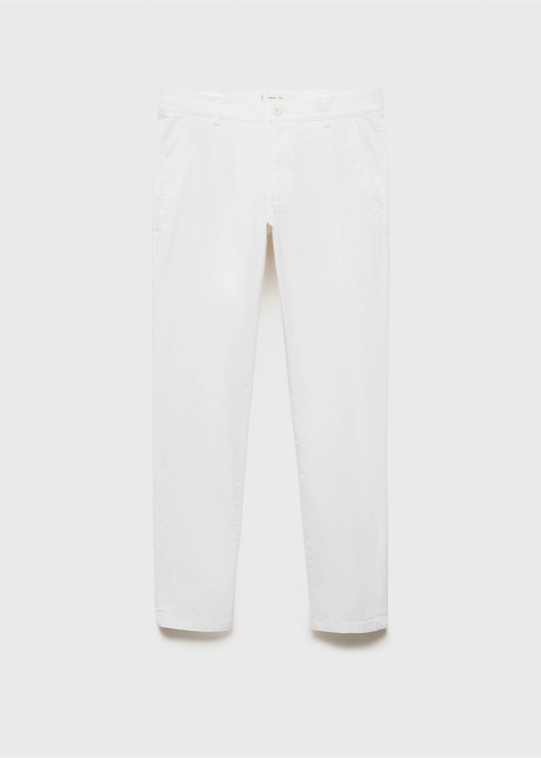 Pantalón chino liso - Artículo sin modelo, Blanco. Ref: 87091052-00.