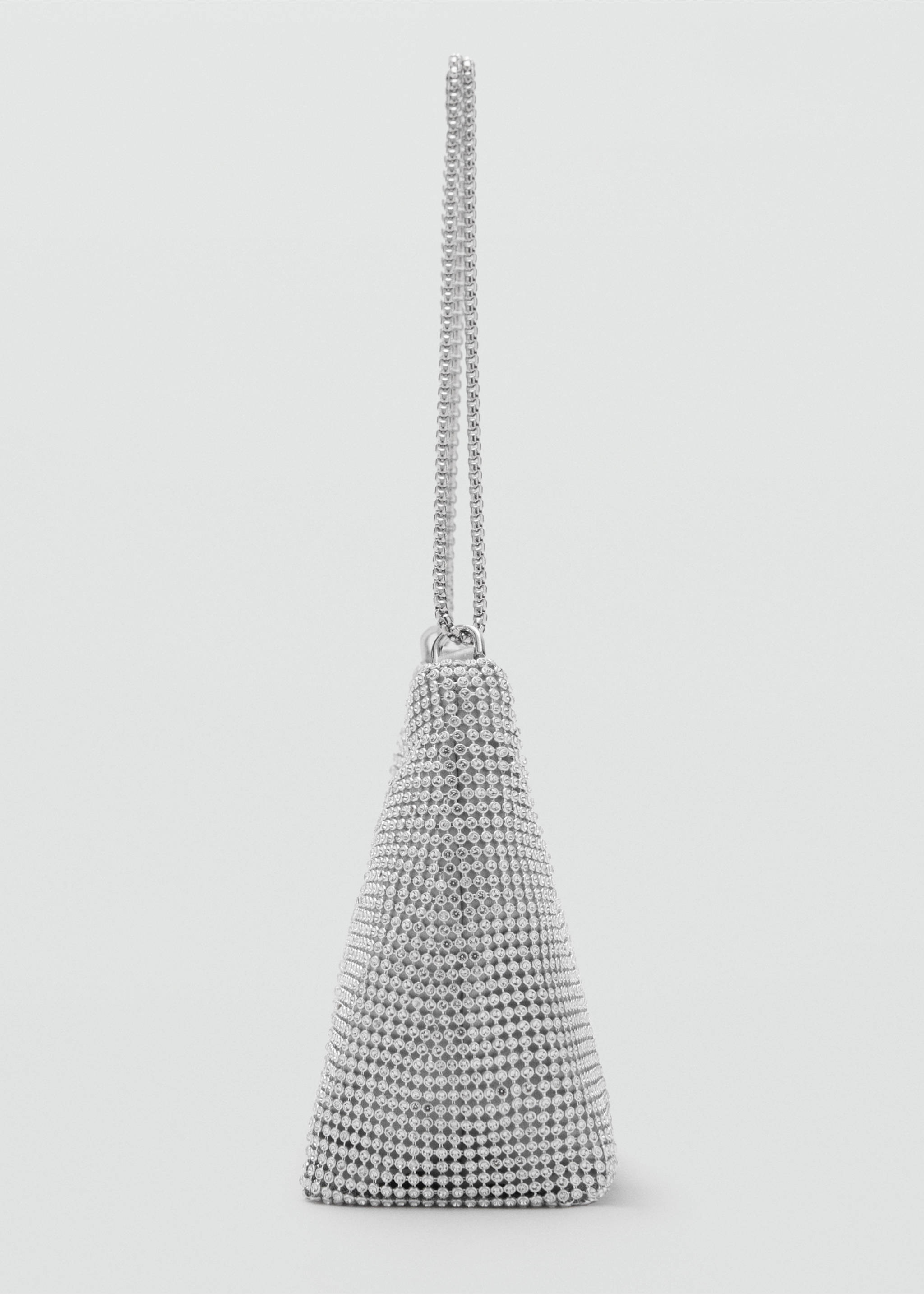 Trobica s dvostrukom ručkom i kristalima - Detalji artikla 1, Srebrna. Ref: 87091054-00.