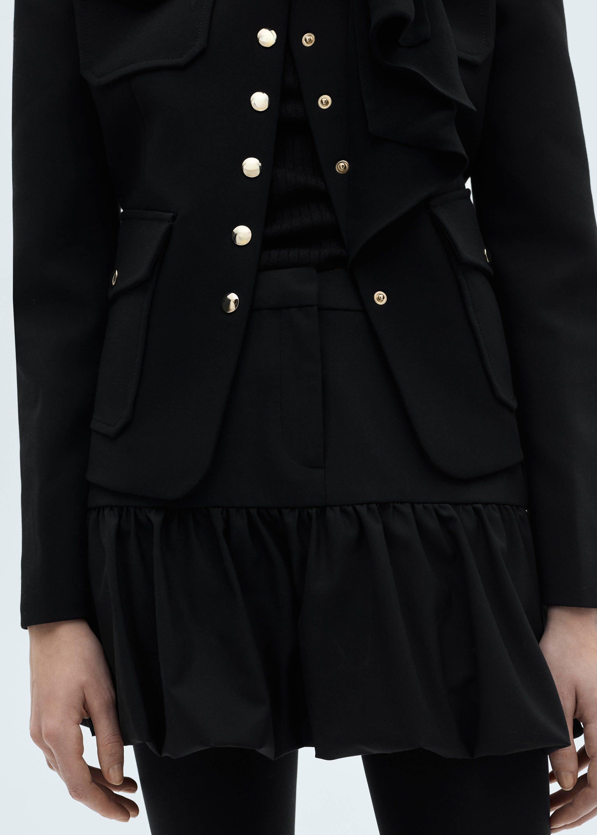 Balloon ruffled mini-skirt - Medium plane