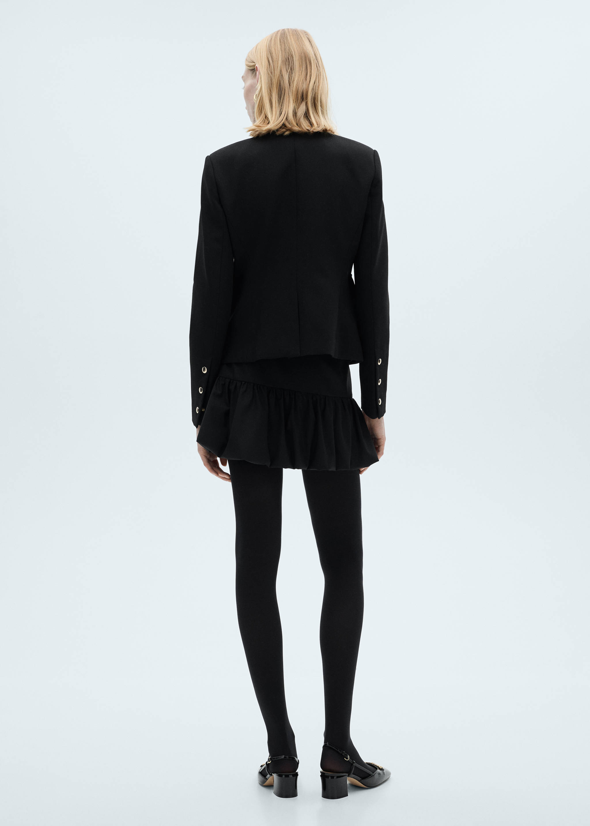 Balloon ruffled mini-skirt - Reverse of the article