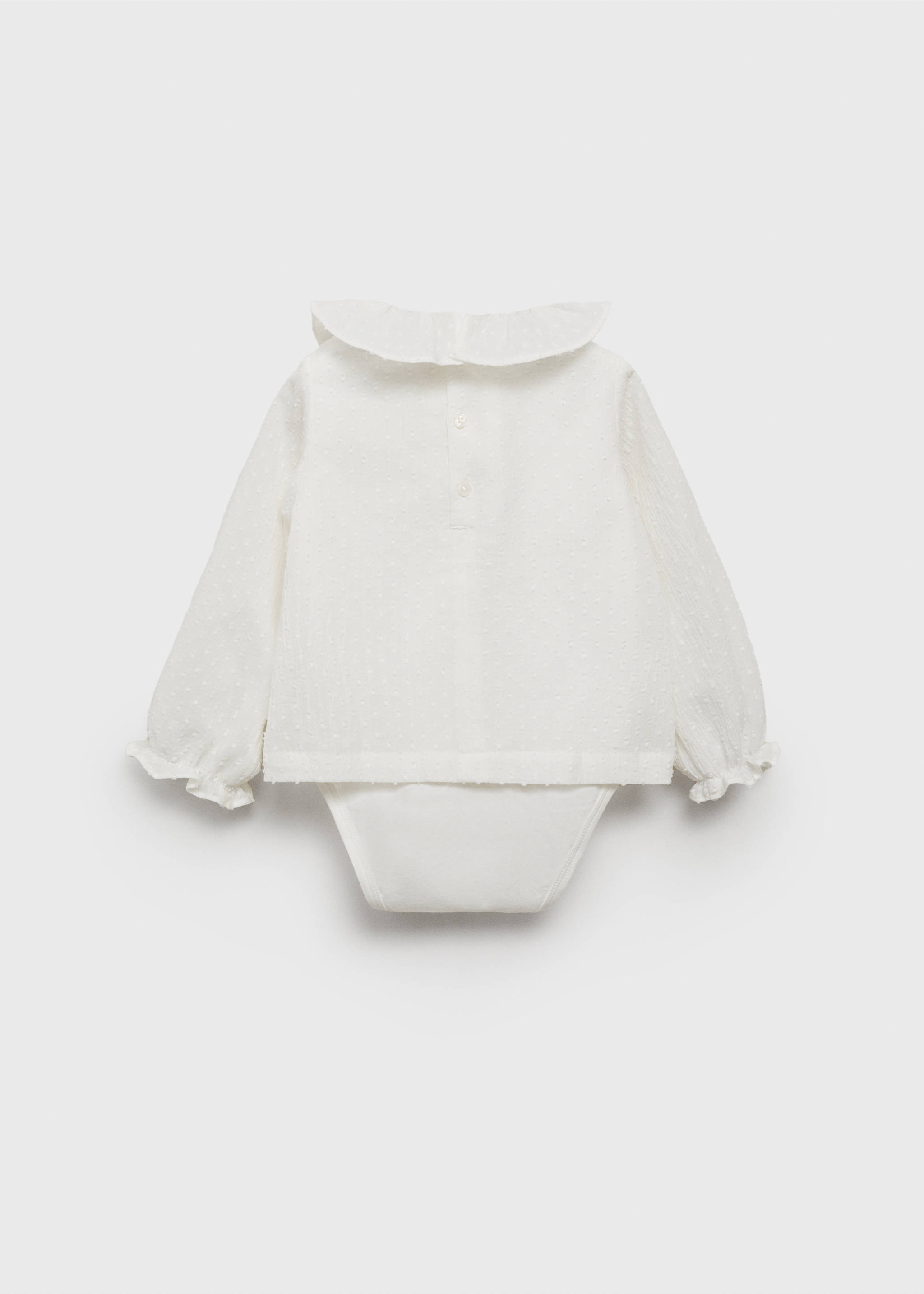 Poplin blouse - Reverse of the article, Off White. Ref: 87091056-00.