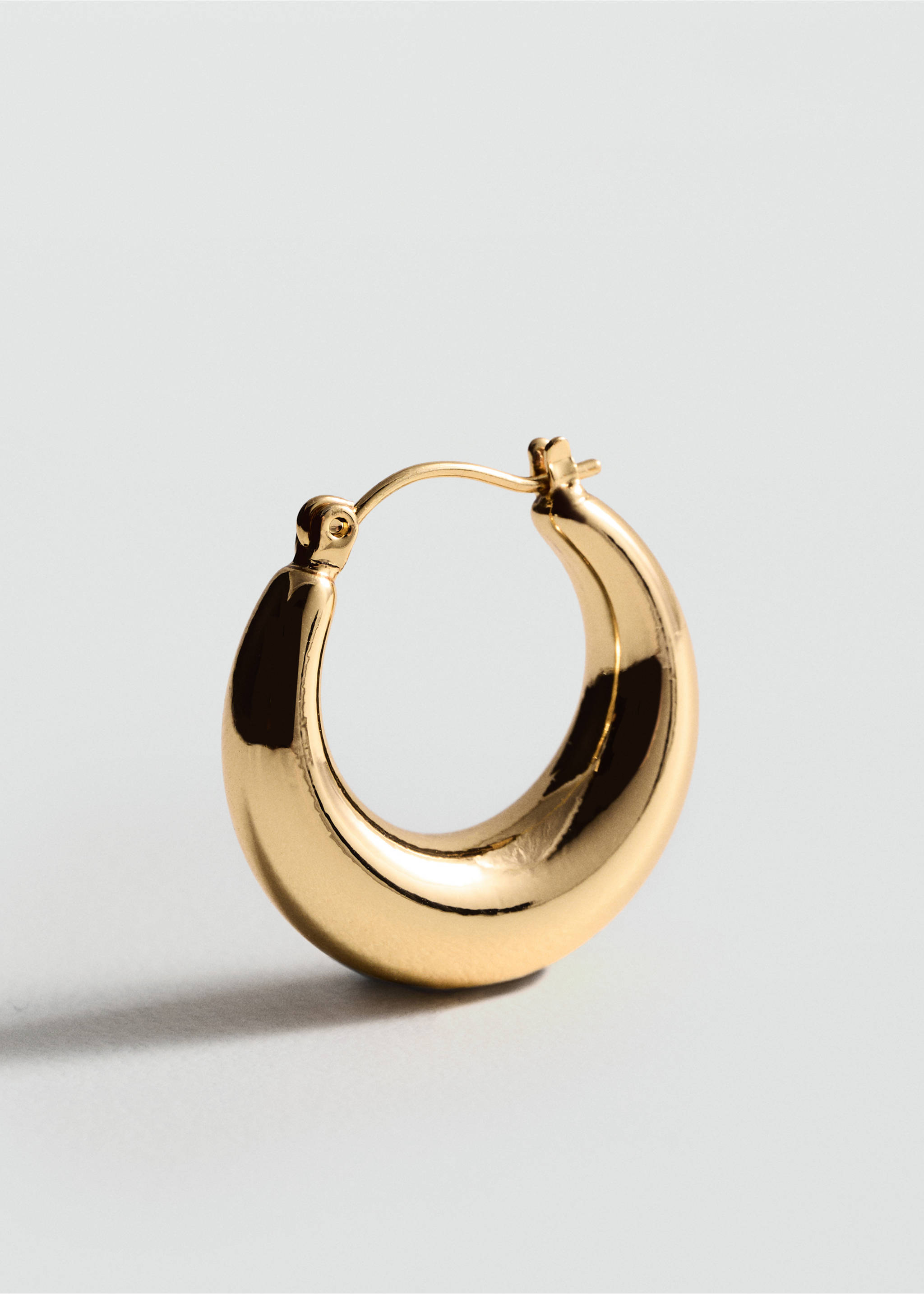 Pendientes aro volumen - Plano medio, Oro. Ref: 87091058-00.