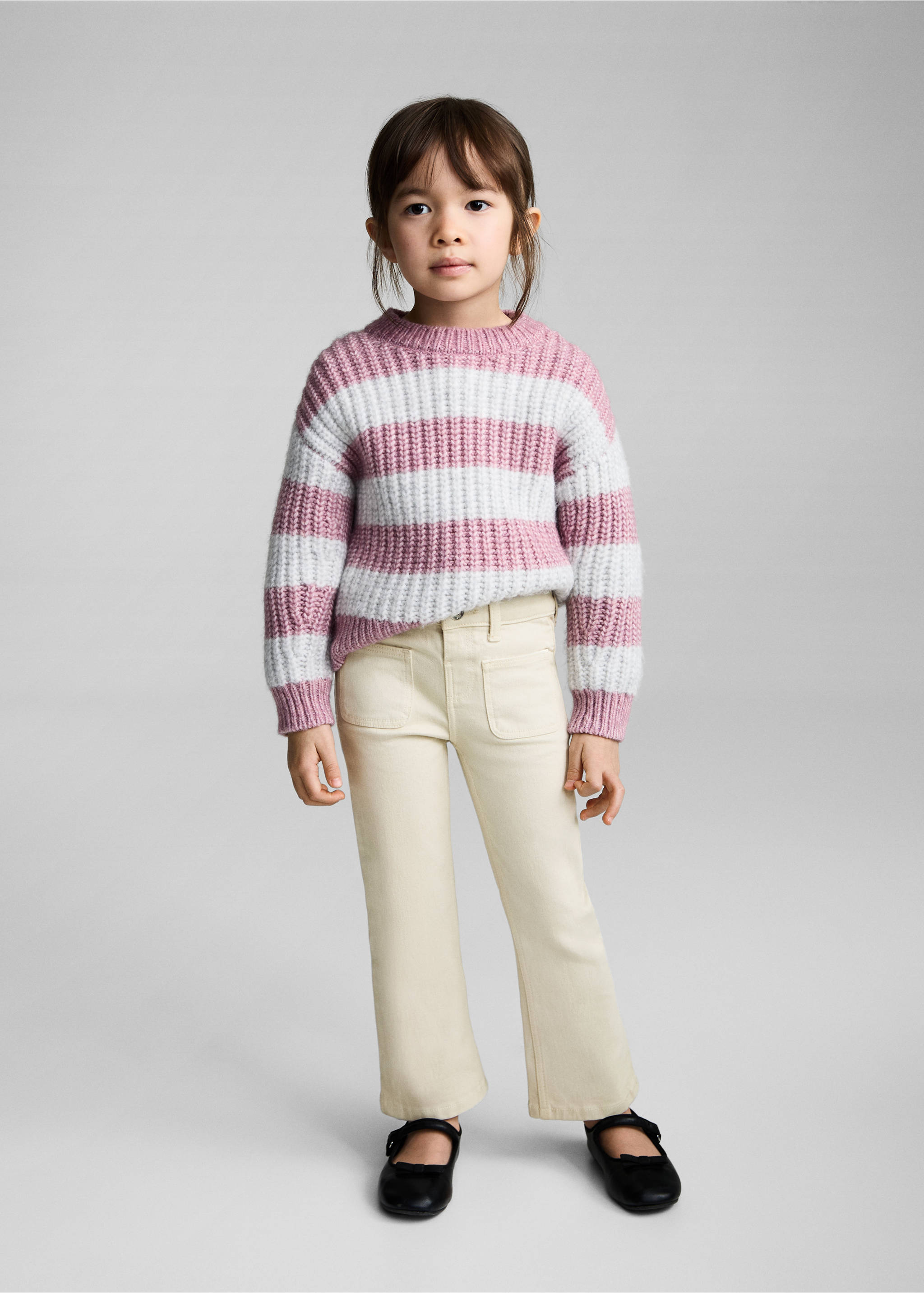 Flared jeans with pocket - General plane, Sand. Ref: 87091511-00.