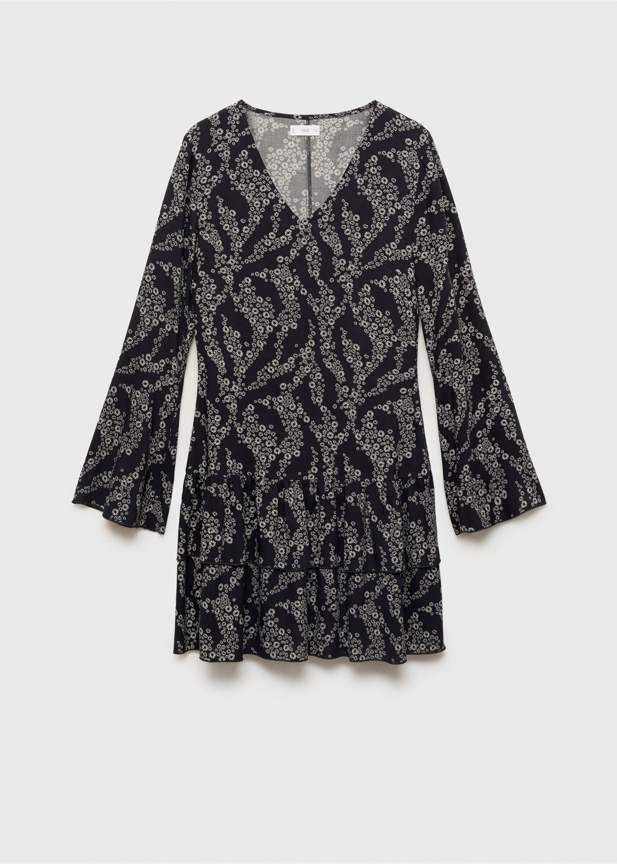 Kleid mit Blumendruck - Artikel ohne Model, Schwarz. Ref: 87091512-00.