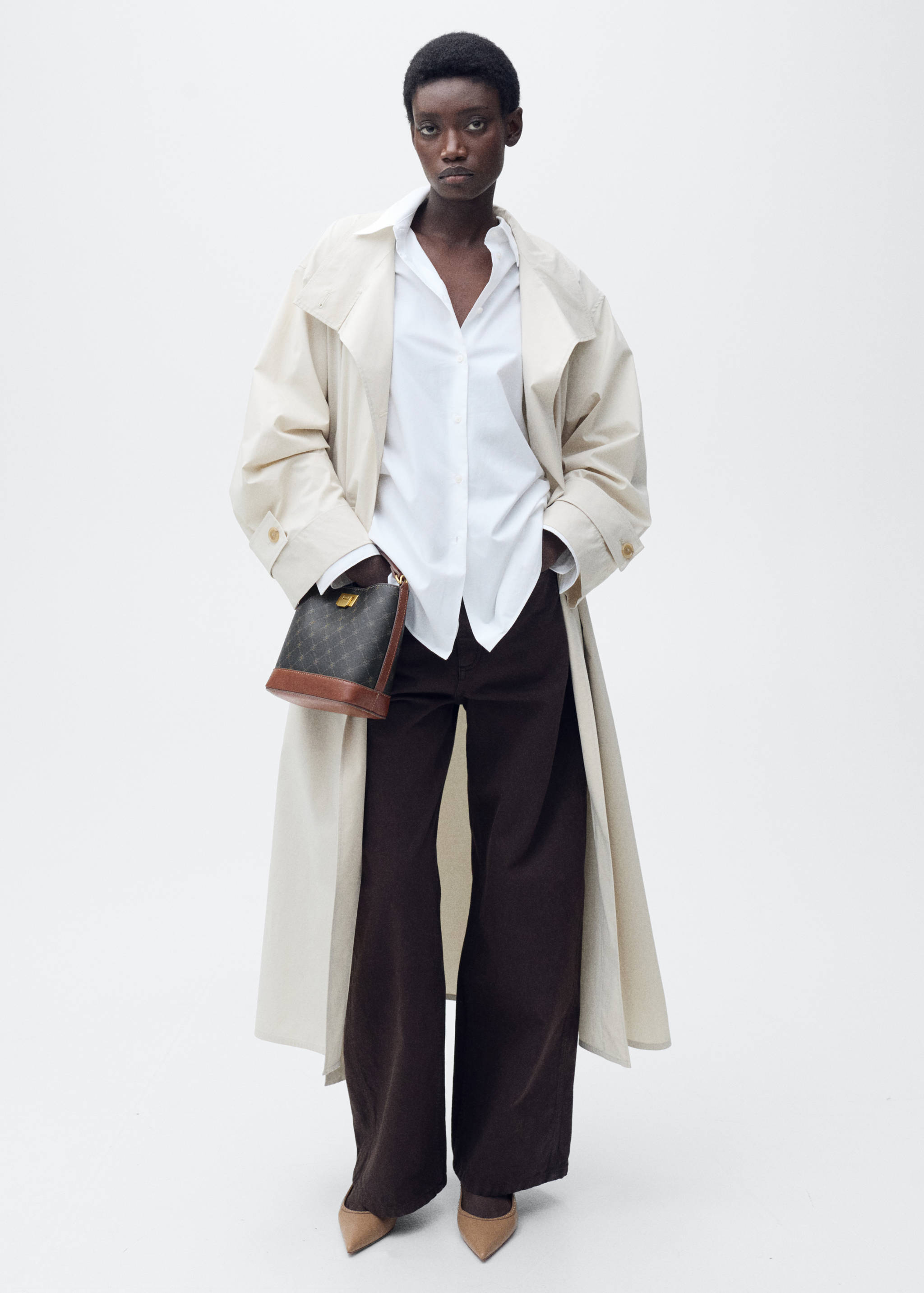 Bolso mini shopper estampado logo - Plano general