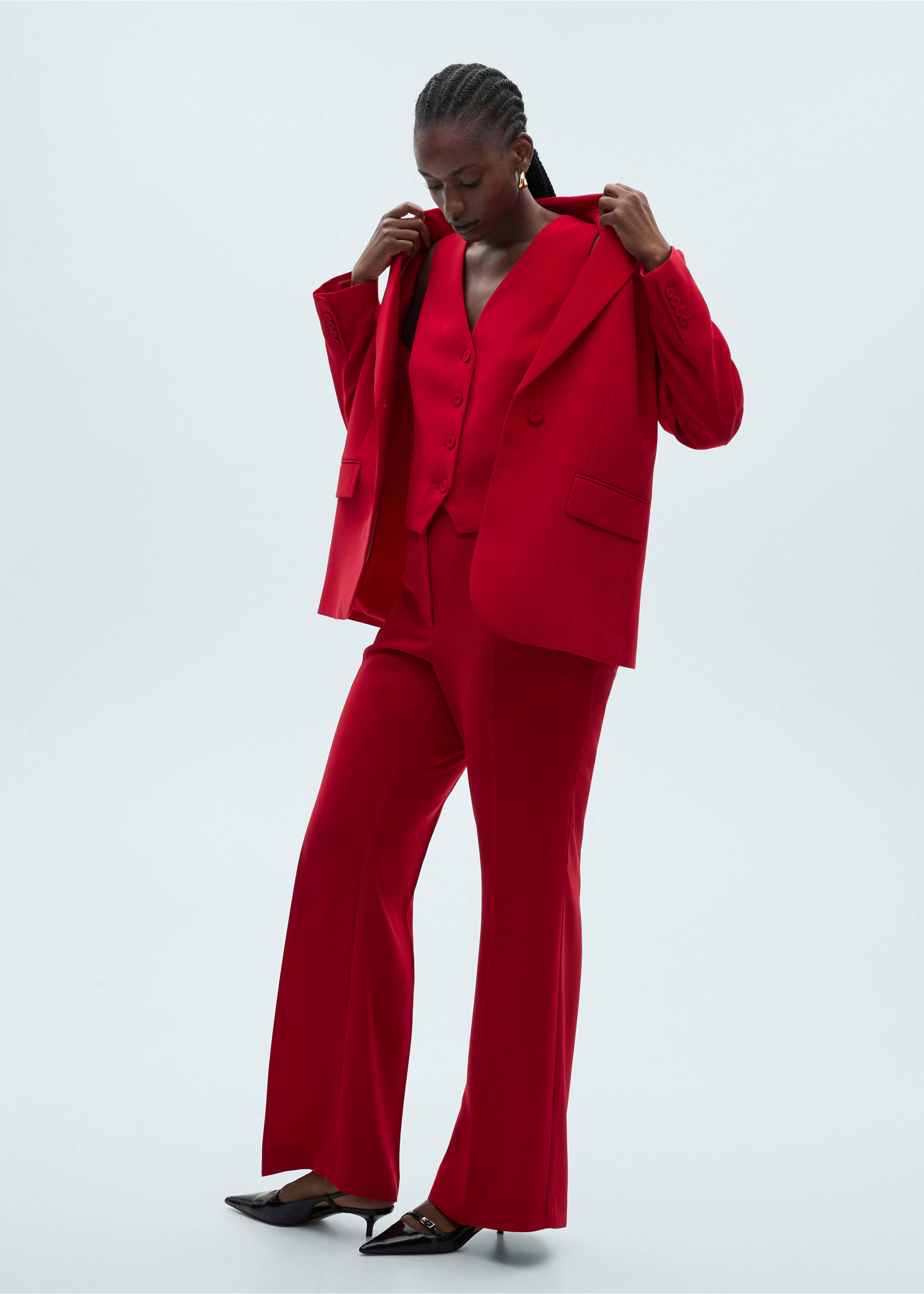 Chaleco traje botones - Detalle del artículo 3, Rojo. Ref: 87091518-00.