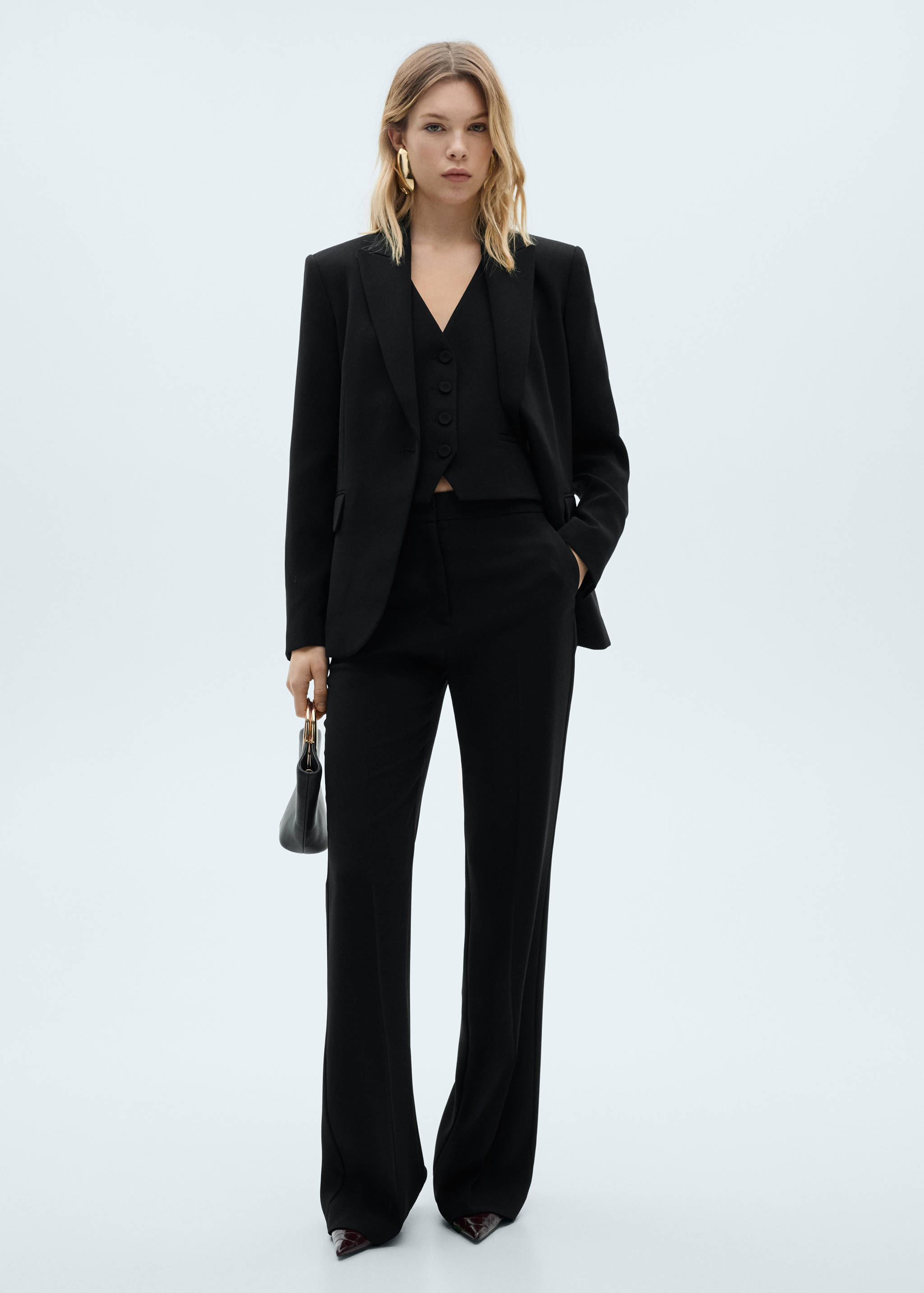 Suit waistcoat with buttons - General plane