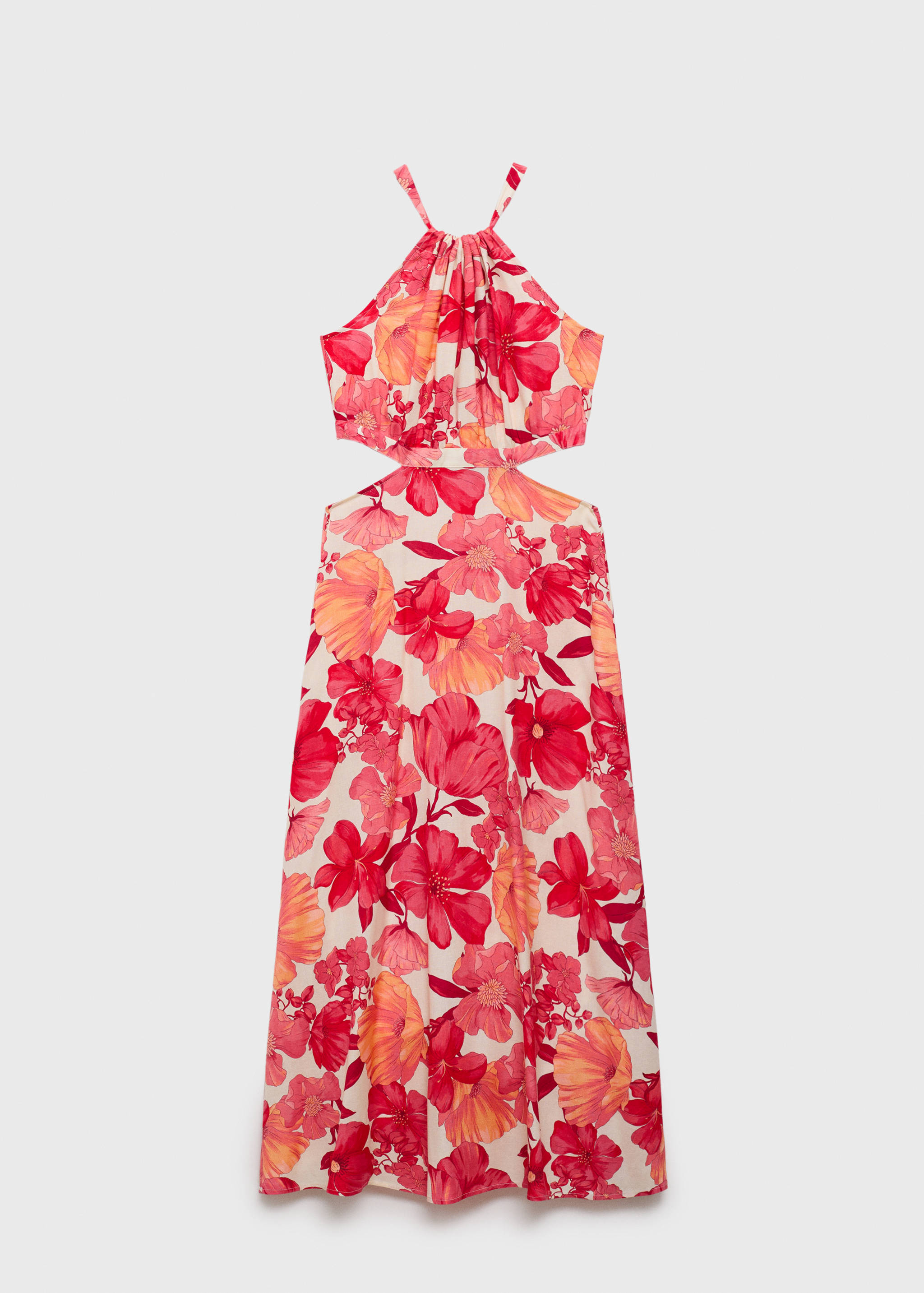 mango flared dress with openings MANGO Women's Flared-Sleeve Satin Dress