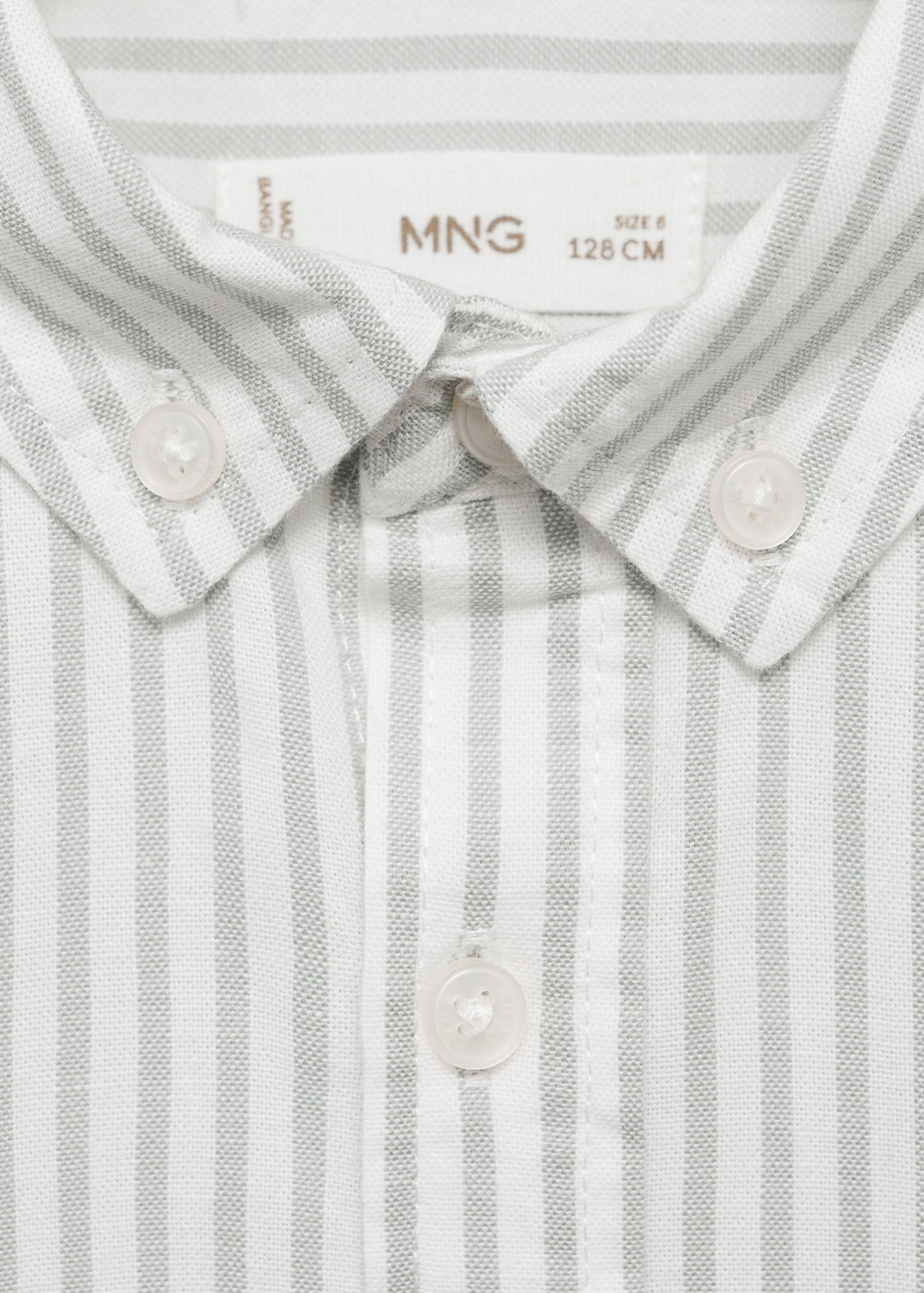 100% cotton Oxford striped shirt - Details of the article 8