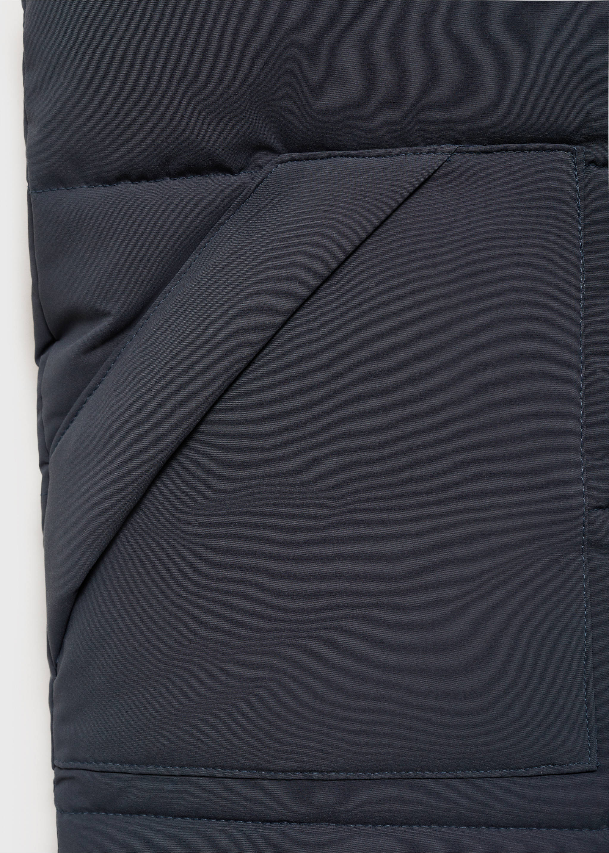 Quilted gilet with hood - Details of the article 0, Charcoal. Ref: 87092536-00.