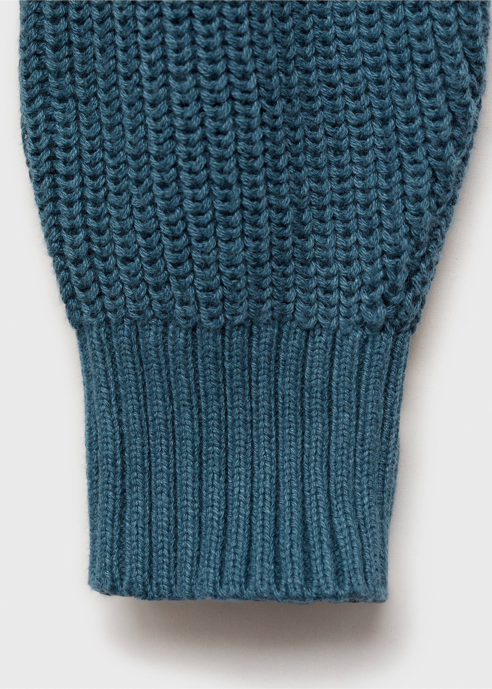 Asymmetrical sweater with shoulder opening - Details of the article 0, Turquoise. Ref: 87092537-00.