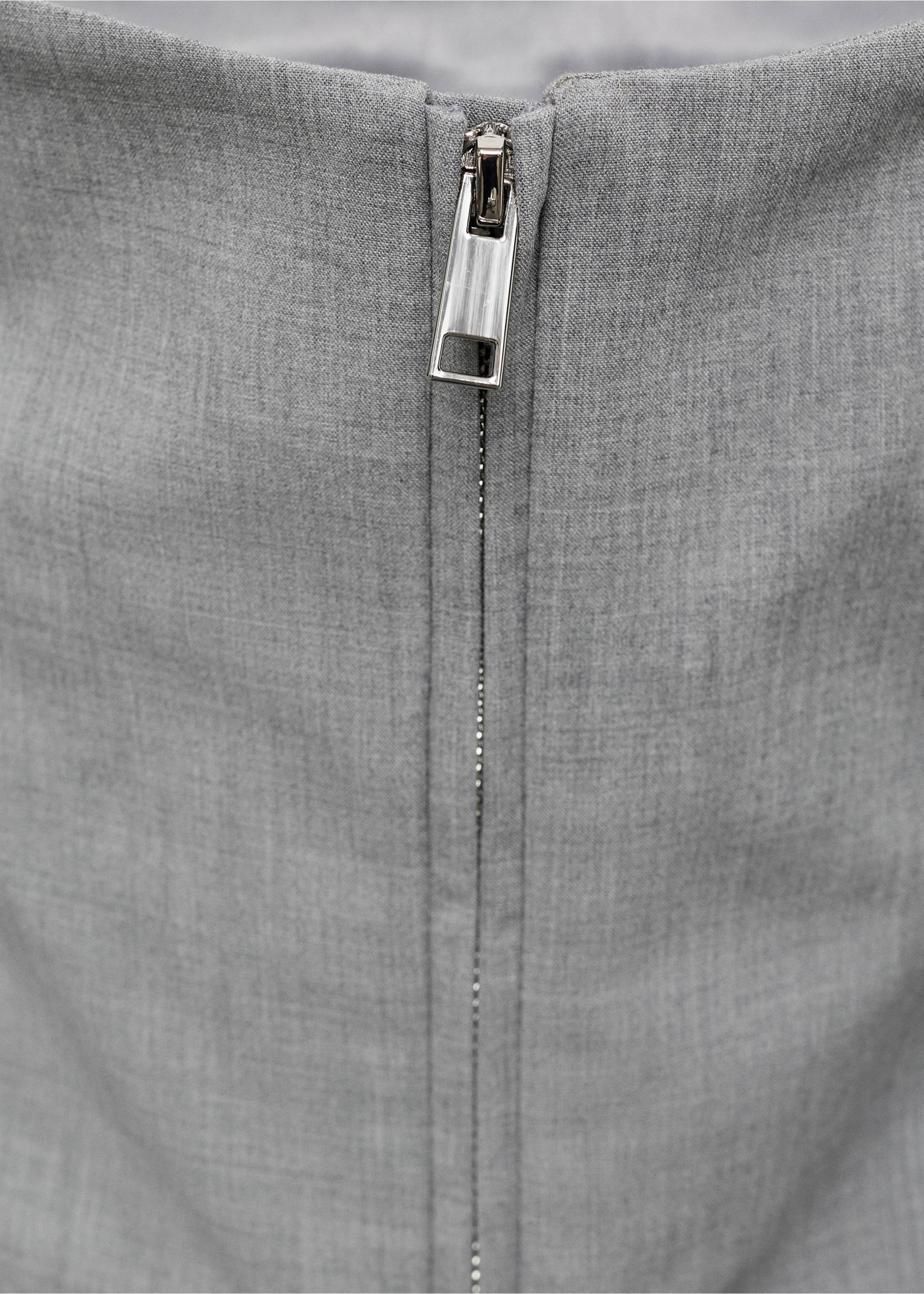Oversized parka with zip - Details of the article 8, Grey. Ref: 87092538-00.
