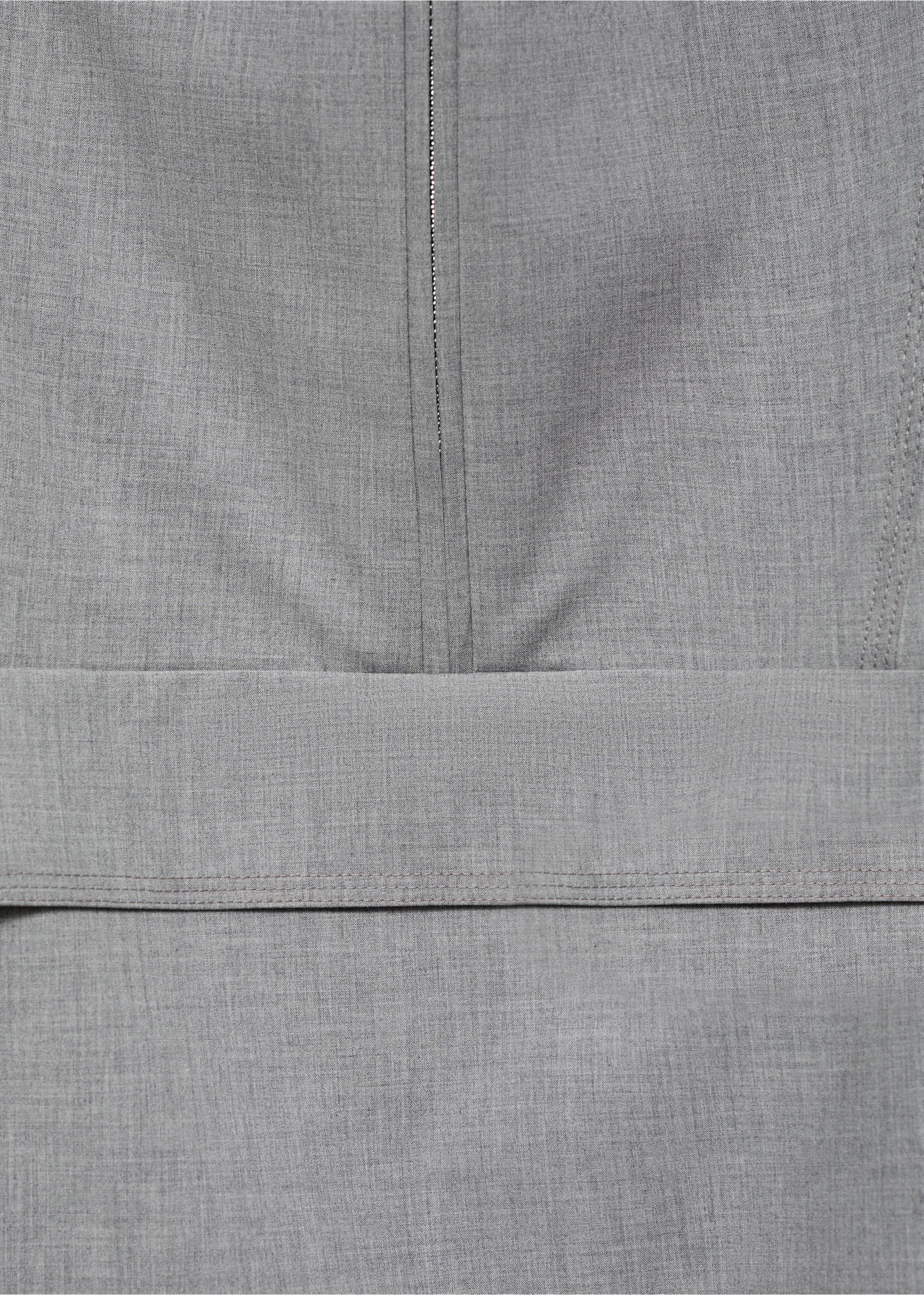 Oversized parka with zip - Details of the article 0, Grey. Ref: 87092538-00.