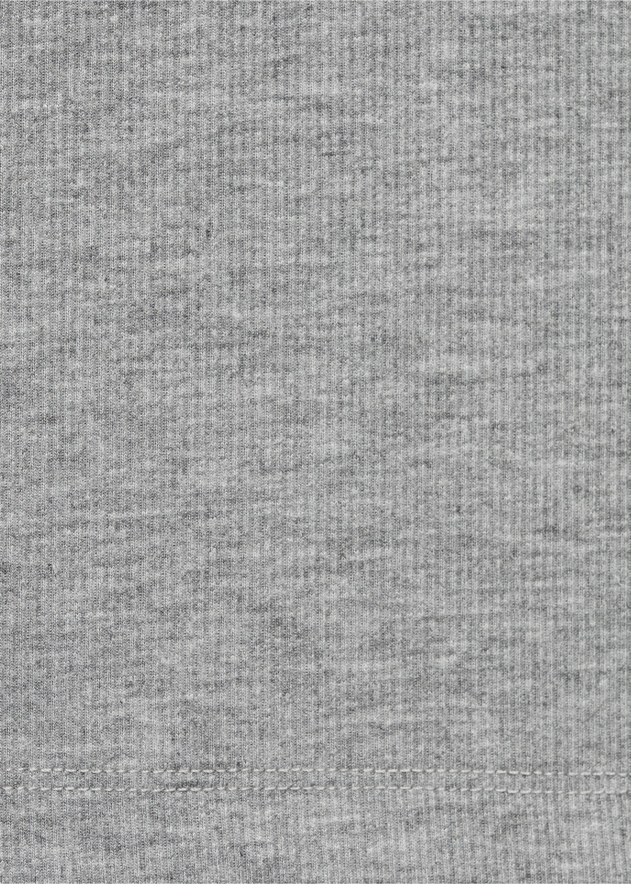 T-shirt en maille côtelée à col rond - Détail de l'article 0, Gris. Ref: 87092893-00.