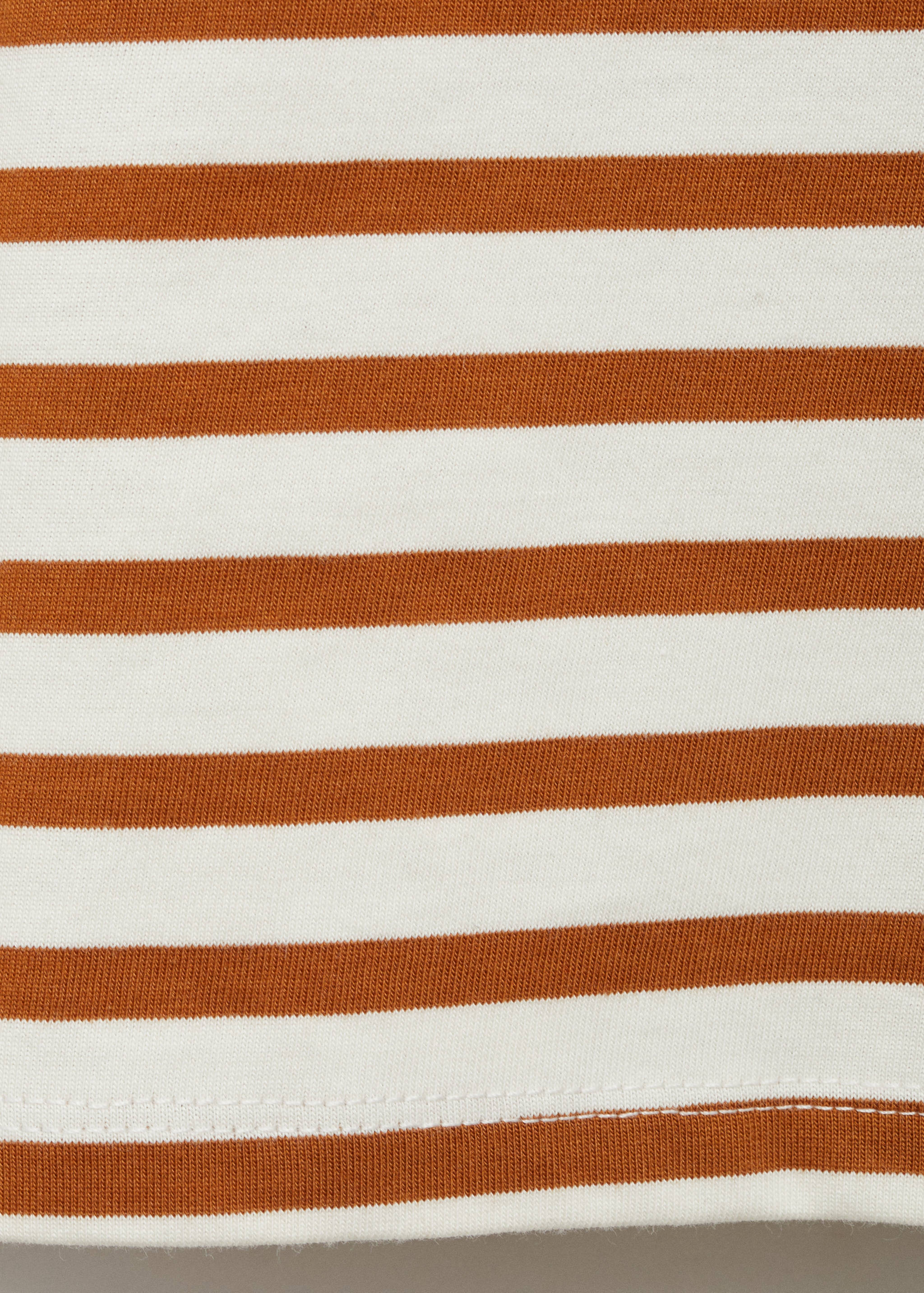 Woven cotton striped t-shirt - Details of the article 0