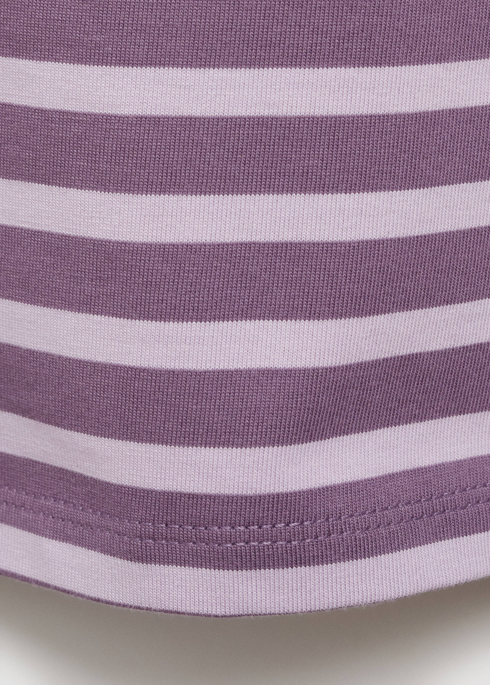 Woven cotton striped t-shirt - Details of the article 0