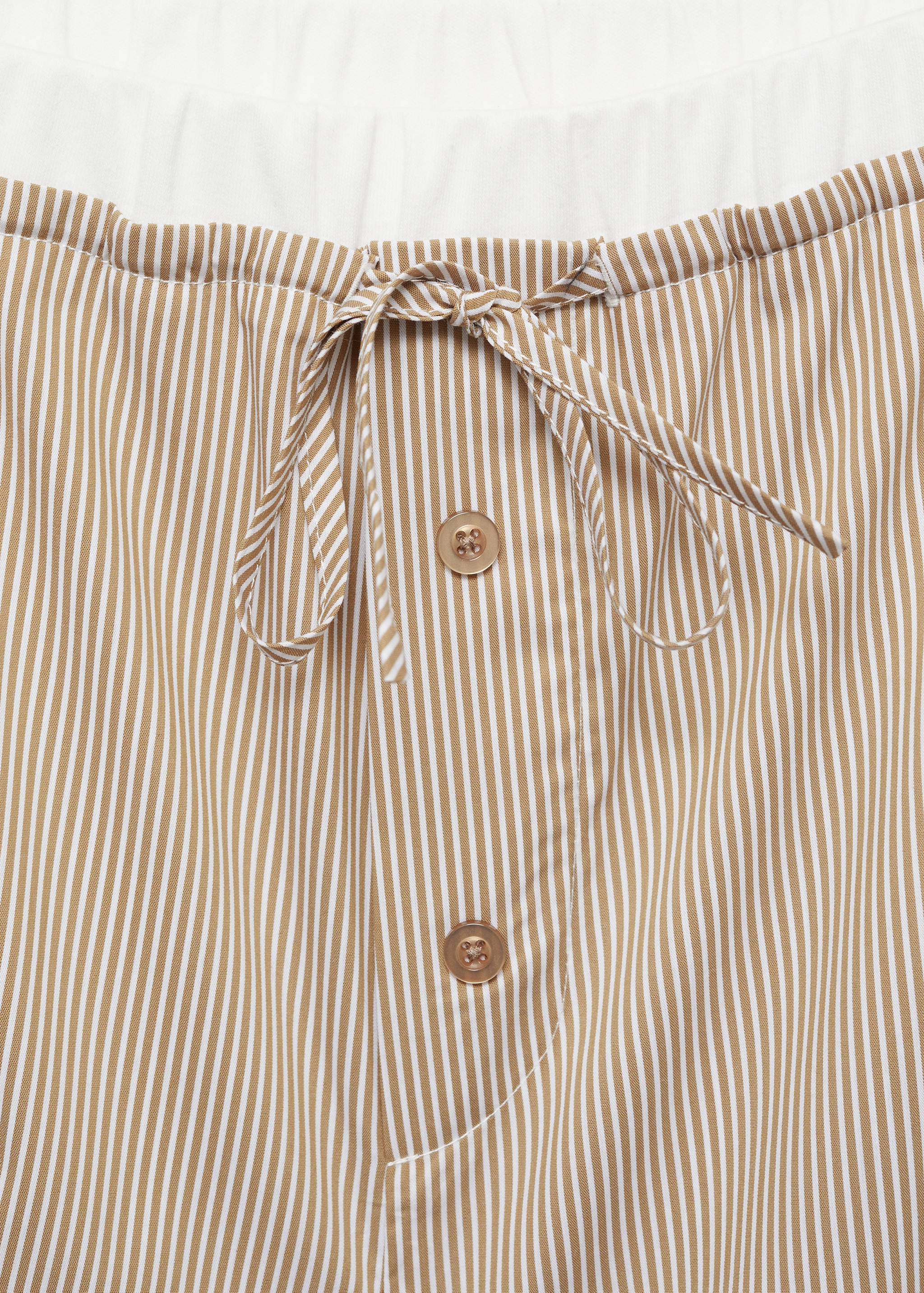 Striped pyjama shorts with elasticated detail - Details of the article 8