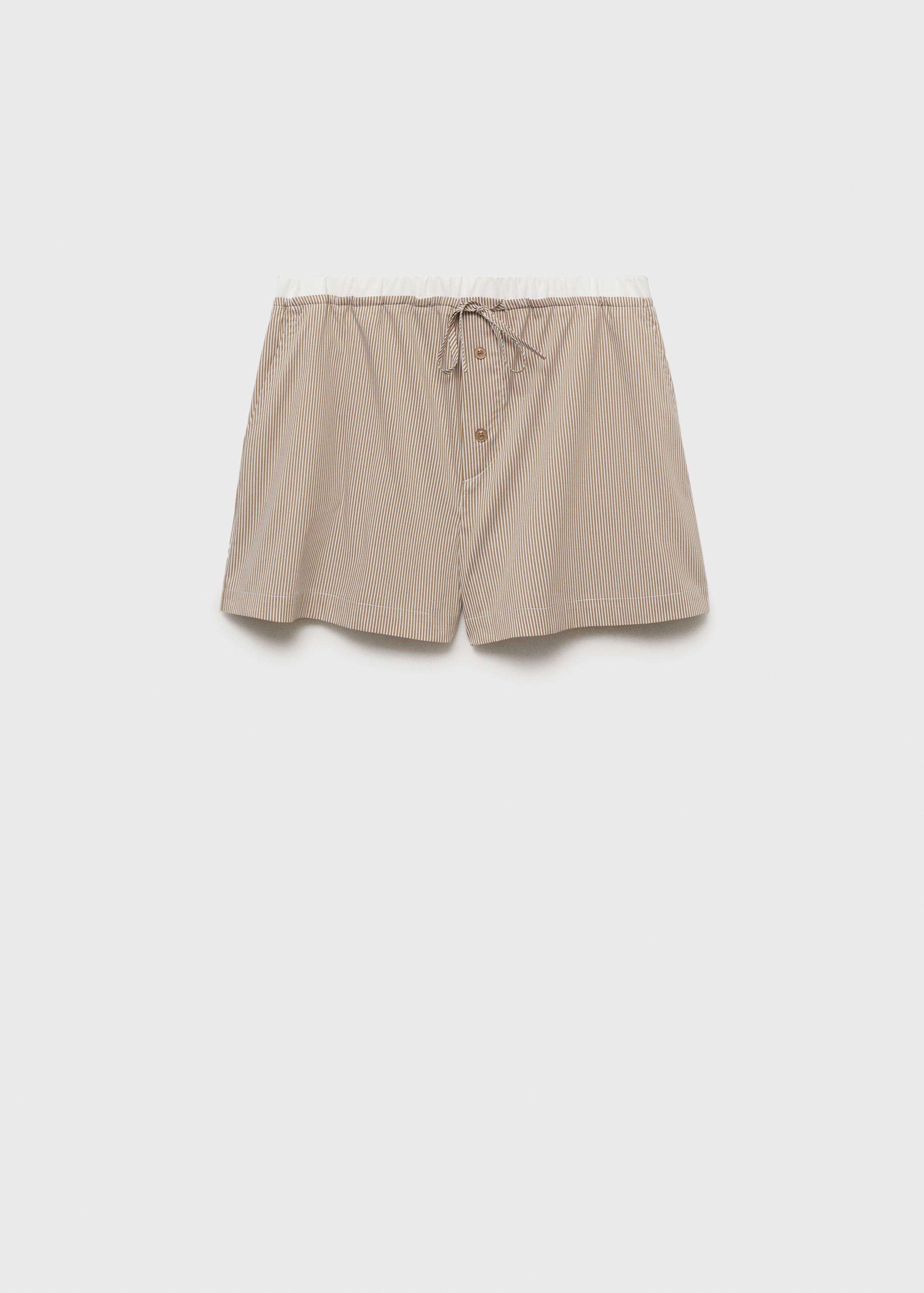 Striped pajama shorts with elasticated detail - Article without model