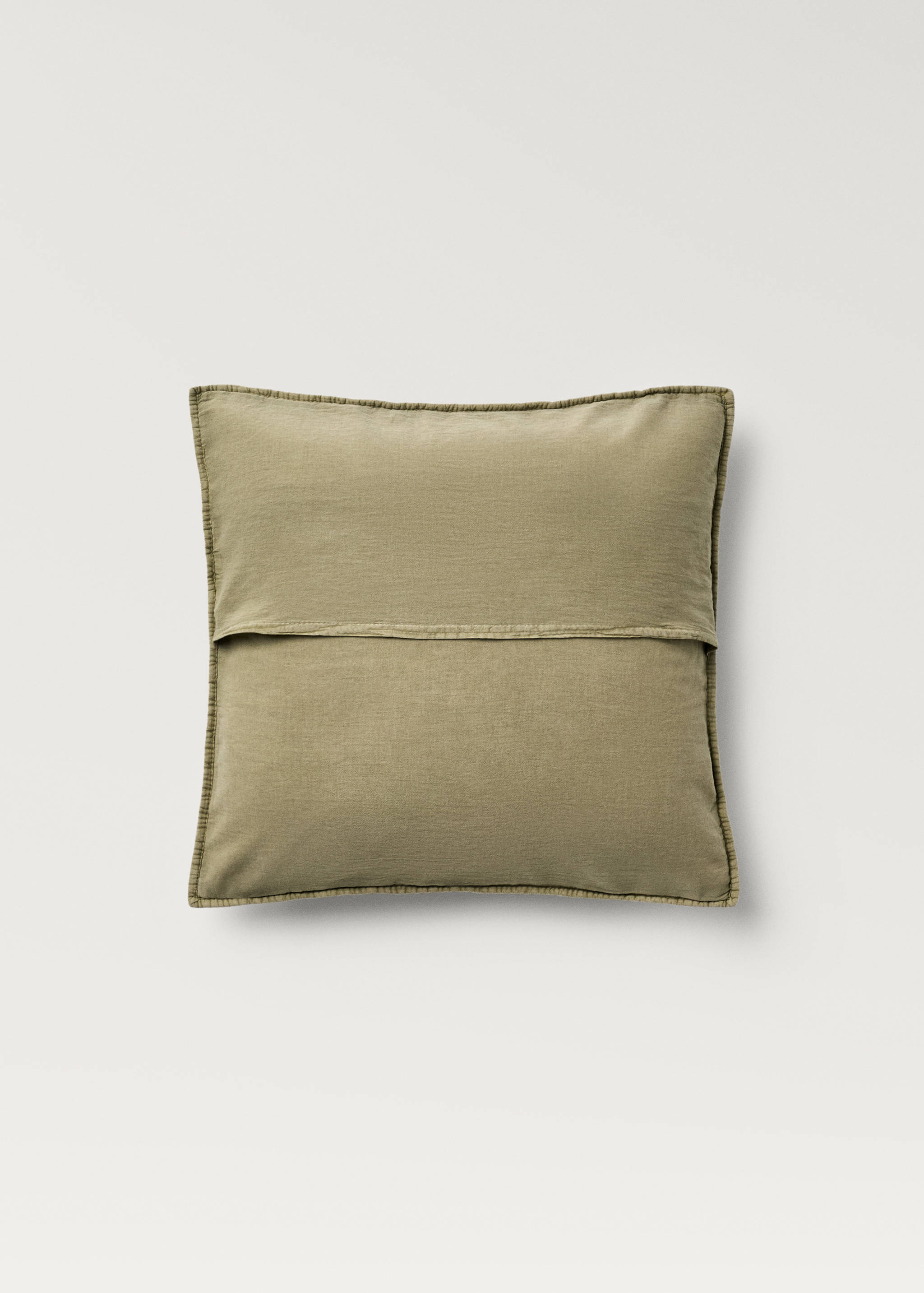 Garment-dyed cotton cushion cover with checks 50x50 cm - Details of the article 1