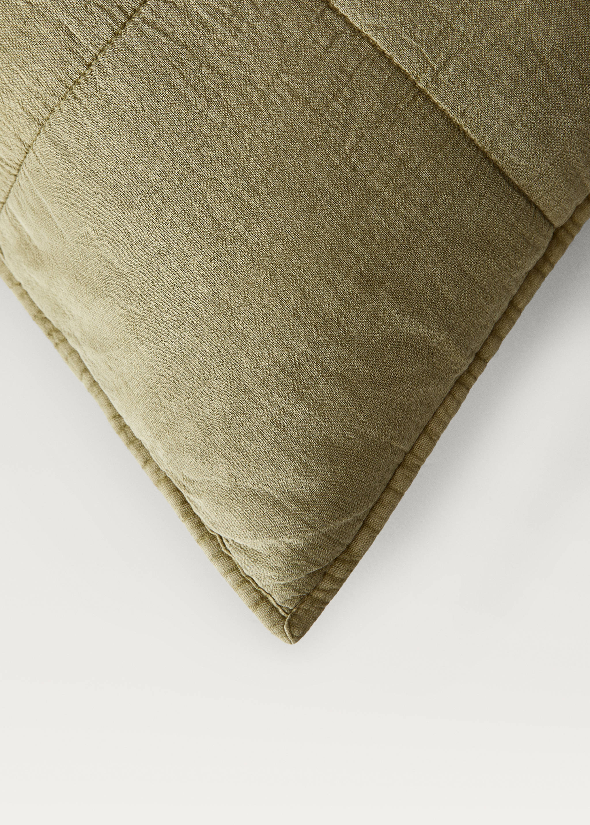 Garment-dyed cotton cushion cover with checks 50x50 cm - Details of the article 3