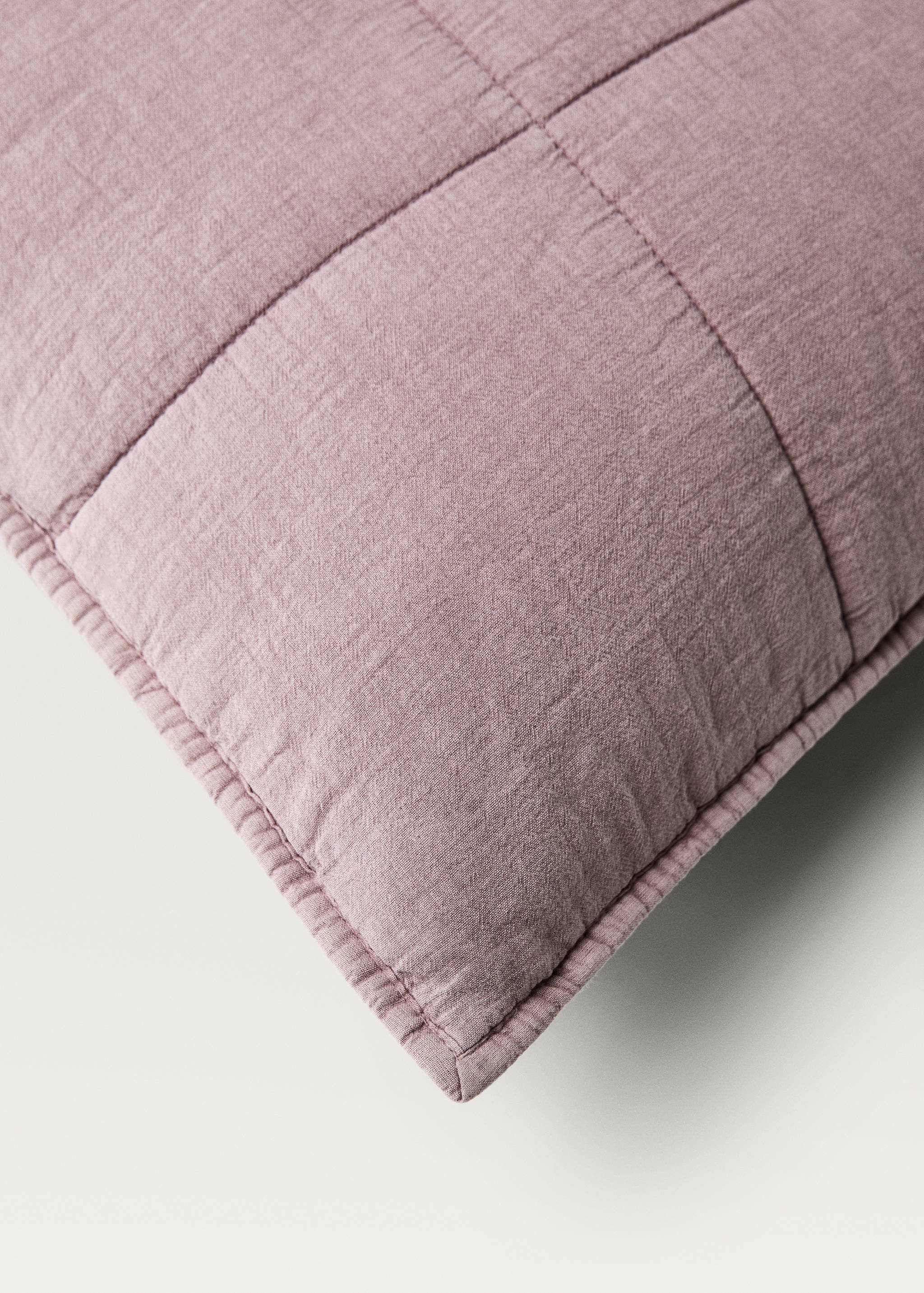 Garment-dyed cotton cushion cover with checks 50x50 cm - Details of the article 2