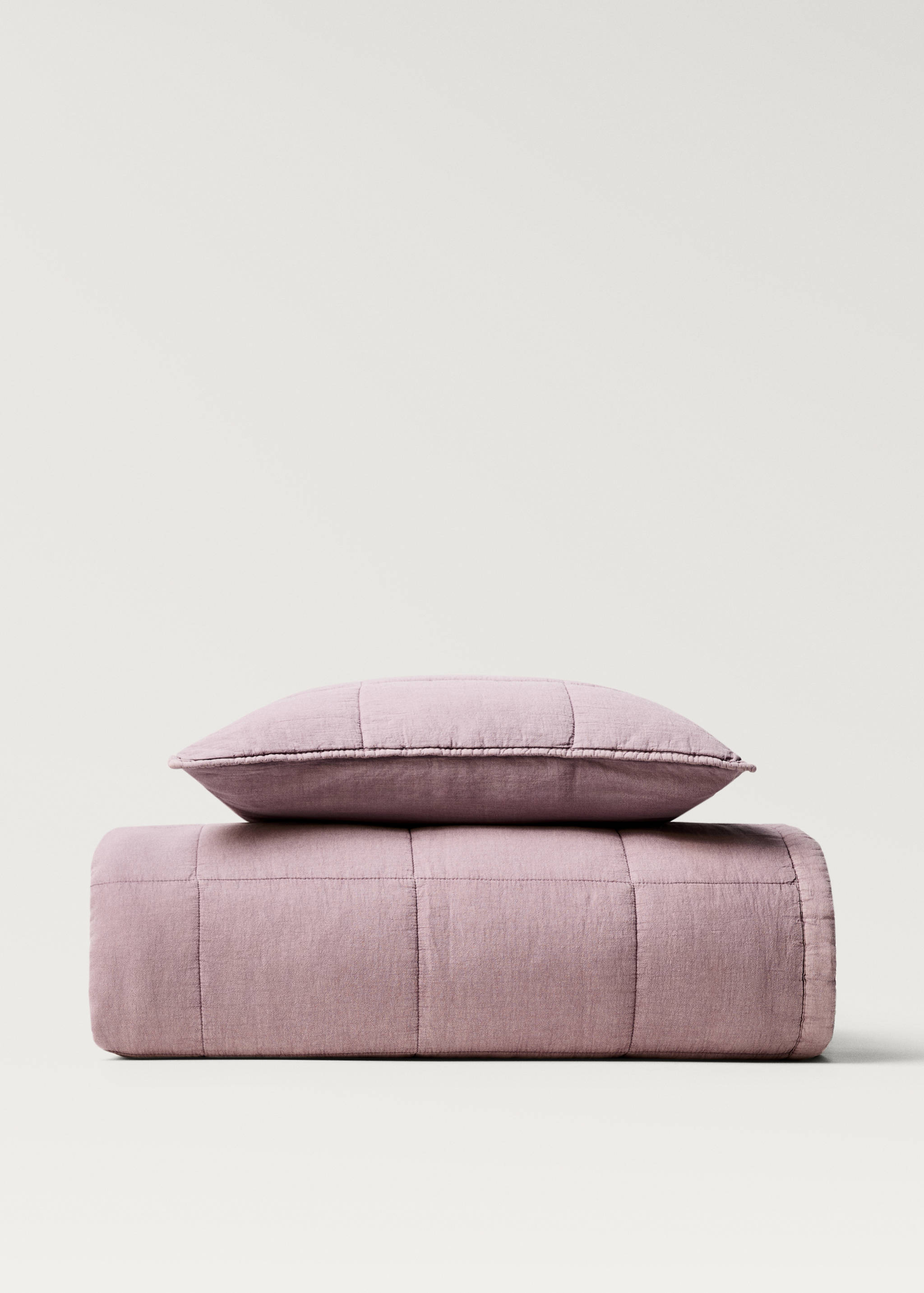 Garment-dyed cotton cushion cover with checks 50x50 cm - Details of the article 4