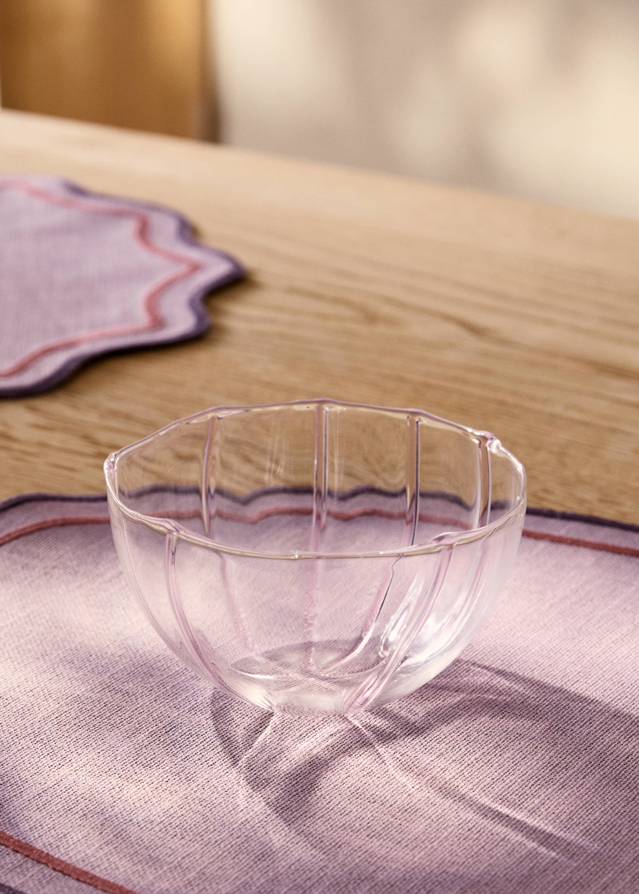 Borosilicate bowl with coloured lines - General plane