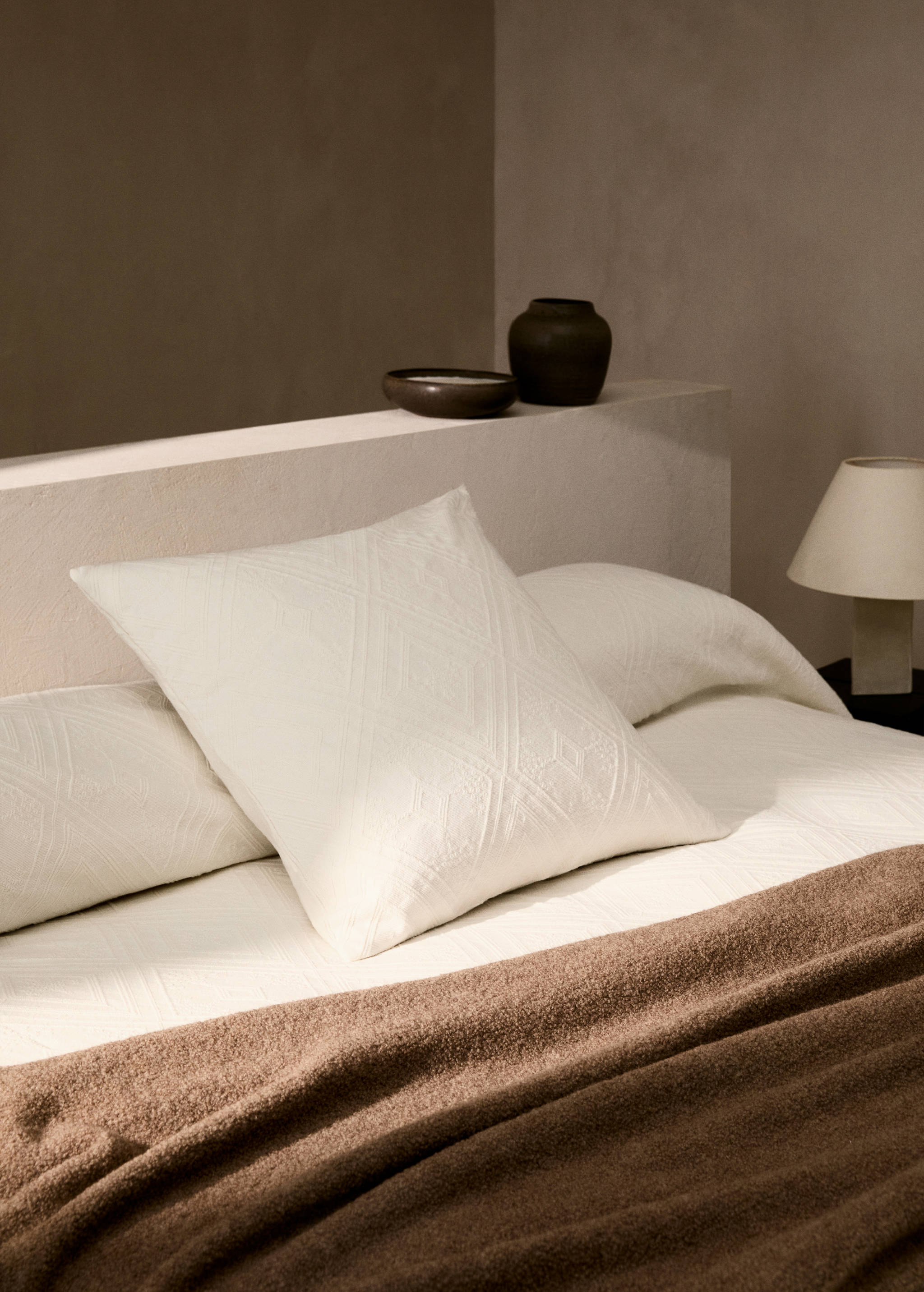 Tagesdecke aus Baumwoll-Jacquard mit Rautenmuster für 90/105 cm Bett - Detail des Artikels 7