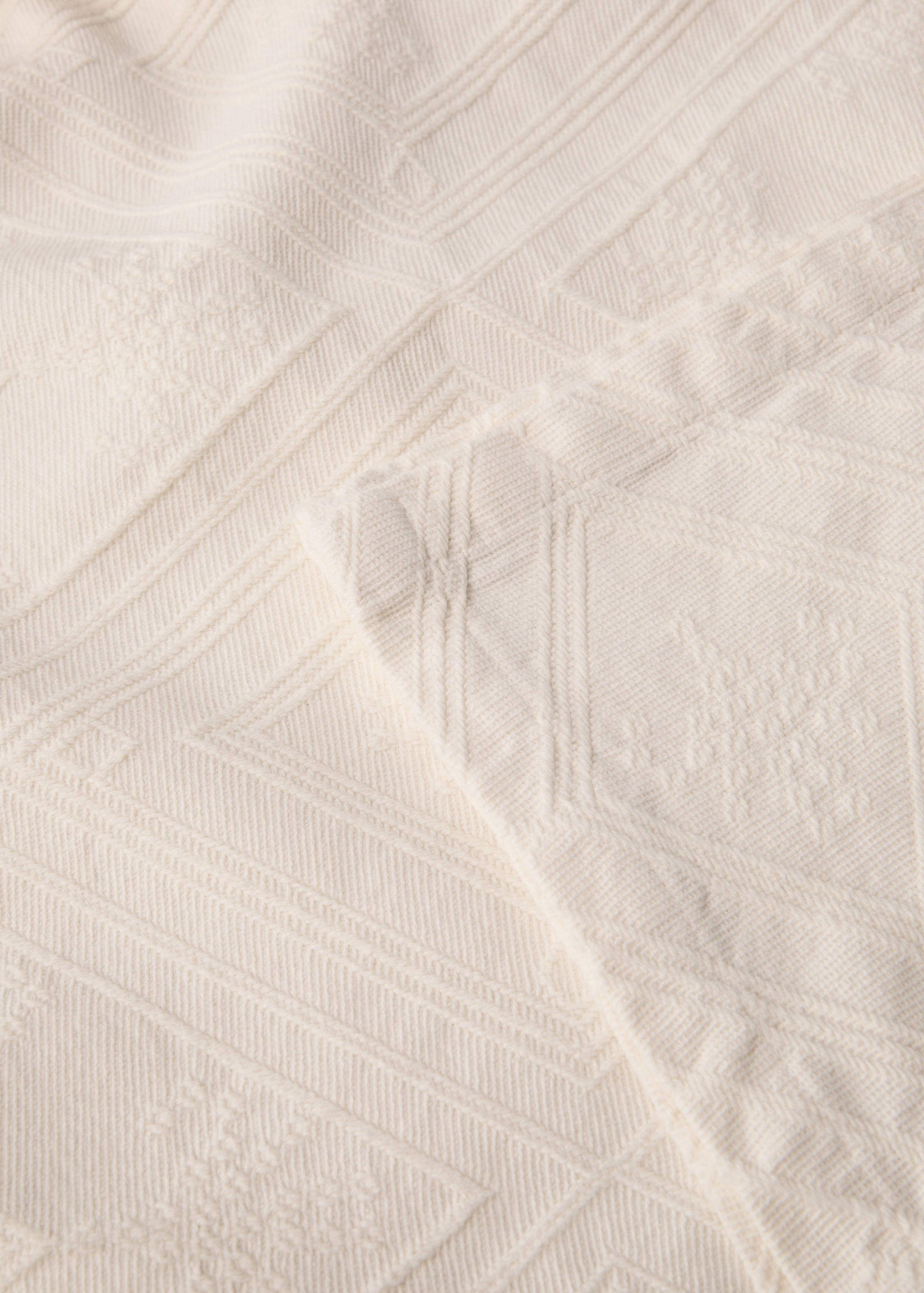 Tagesdecke aus Baumwoll-Jacquard mit Rautenmuster für 90/105 cm Bett - Detail des Artikels 1