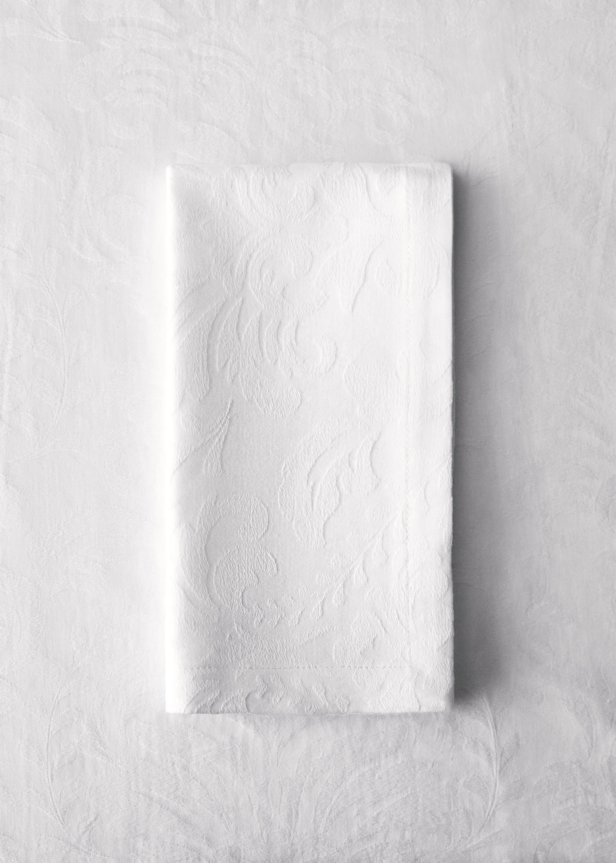 Servietten aus Baumwolljacquard mit Blumenmuster - Allgemeine Ansicht