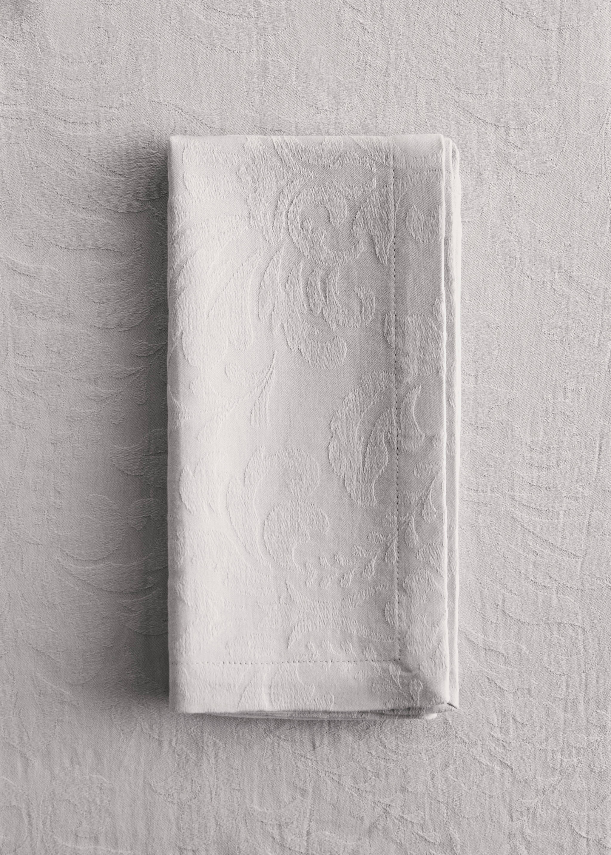 Servietten aus Baumwolljacquard mit Blumenmuster - Allgemeine Ansicht